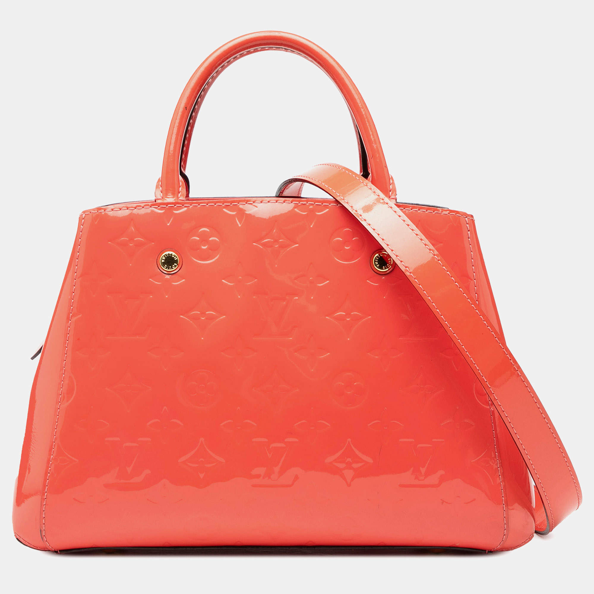 مملوكة مسبقًا Louis Vuitton Orange Monogram Vernis Montaigne BB
