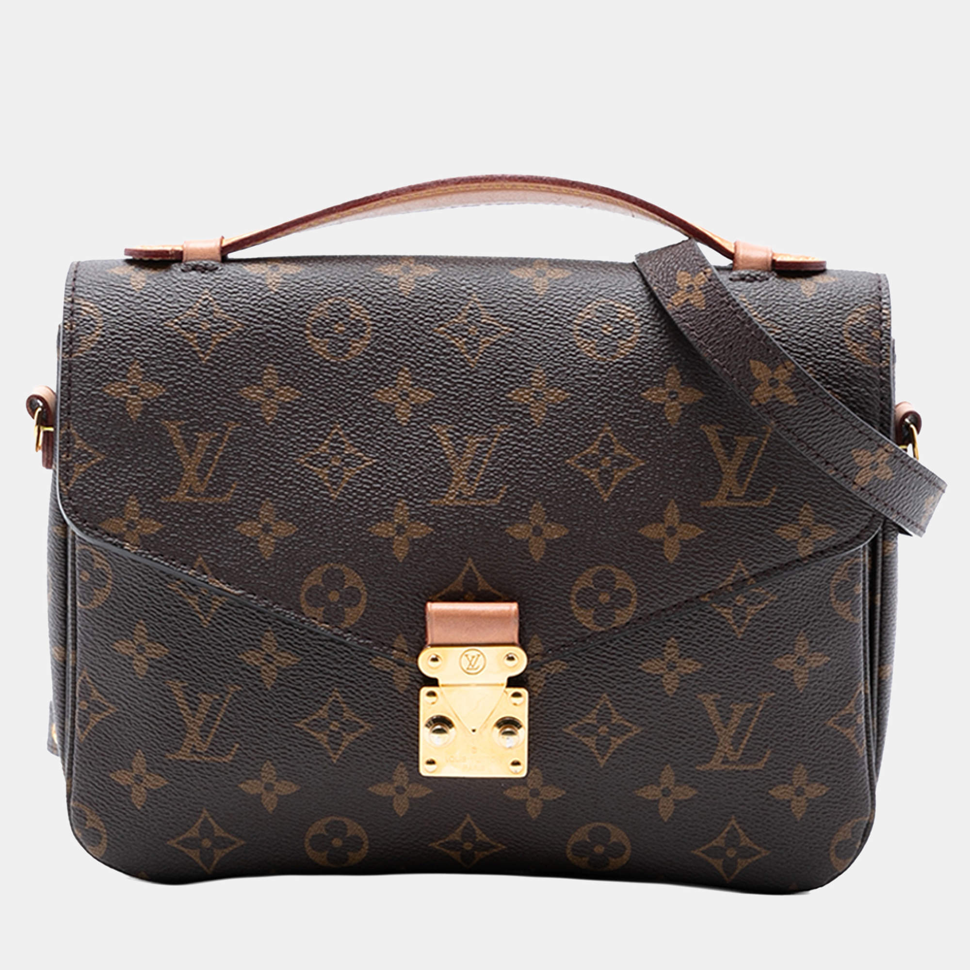 مملوكة مسبقًا Louis Vuitton Brown Monogram Pochette Metis
