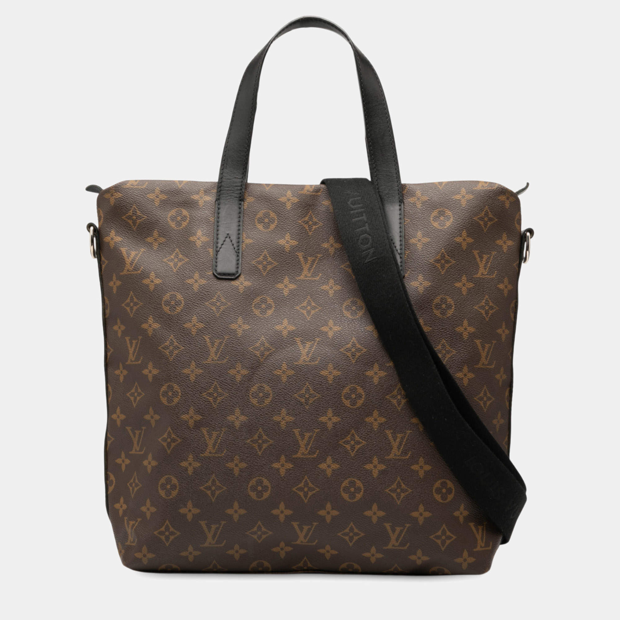 Pre Owned Louis Vuitton Black Brown Monogram Macassar Kitan