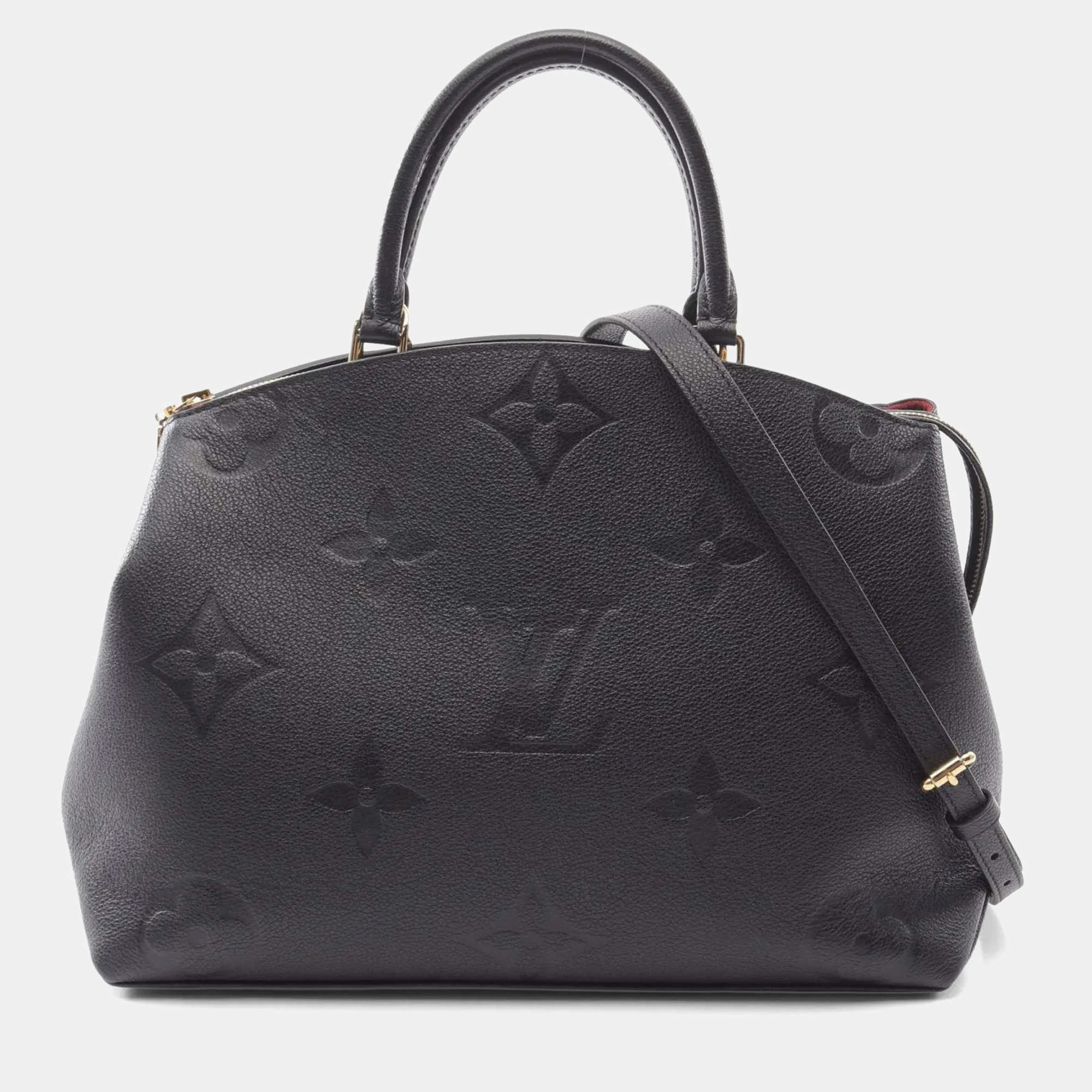 مملوكة مسبقًا Louis Vuitton Grand Palais Mm Handbag Leather Monogram Empreinte Black