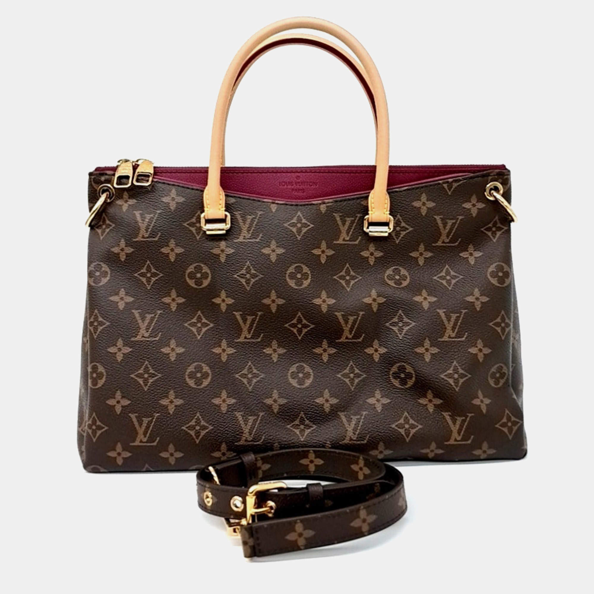 Pre Owned Louis Vuitton Brown Coated Canvas Monogram Pallas