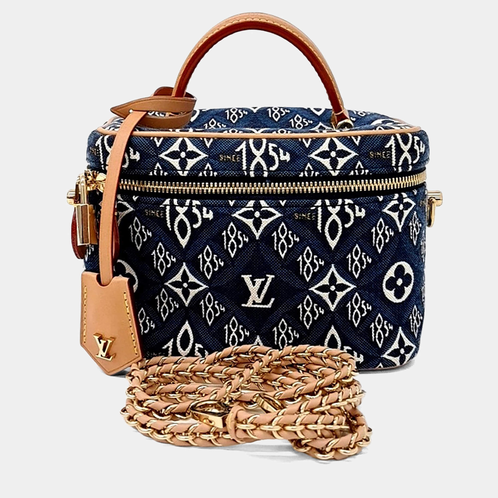 Pre Owned حقيبة لوي فيتون "فانيتي PM" قماش كحلي 1854