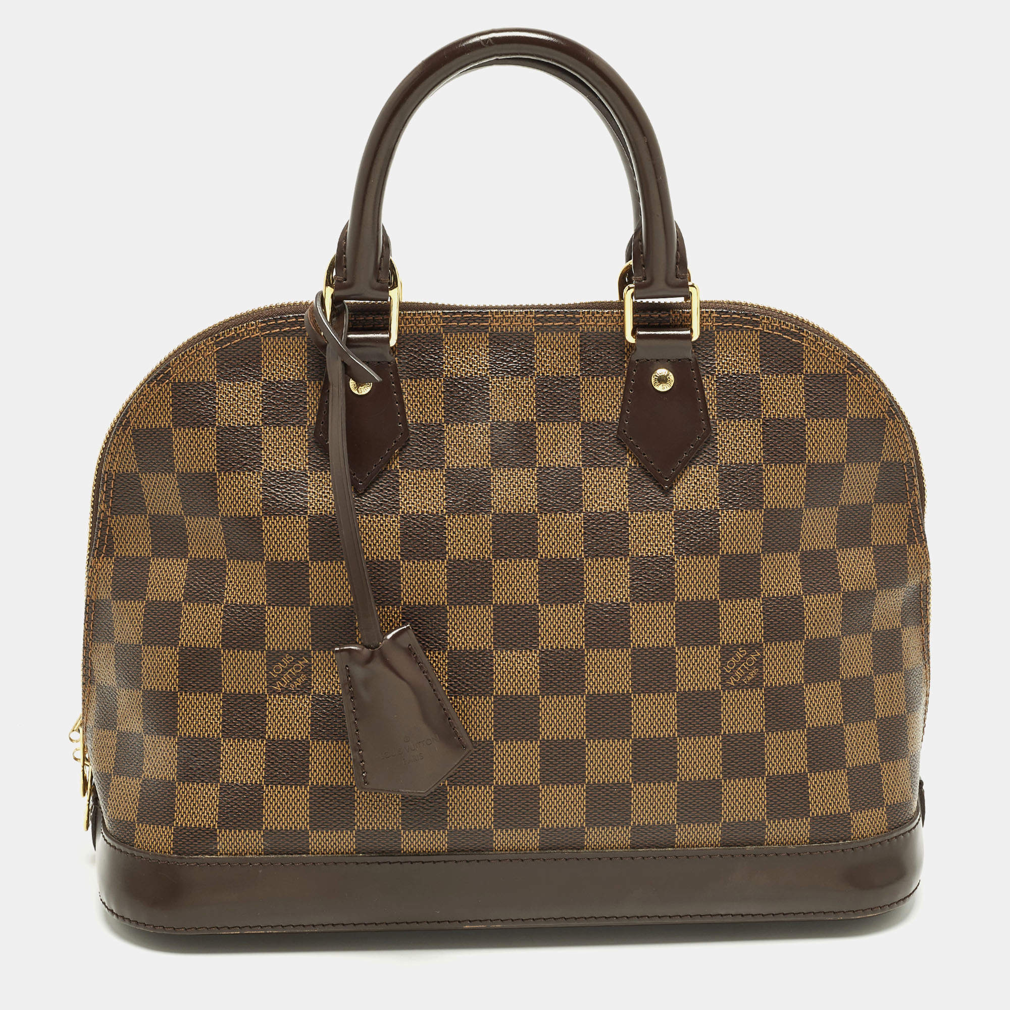 Pre Owned Louis Vuitton Alma PM Damier Ebene Canvas Bag