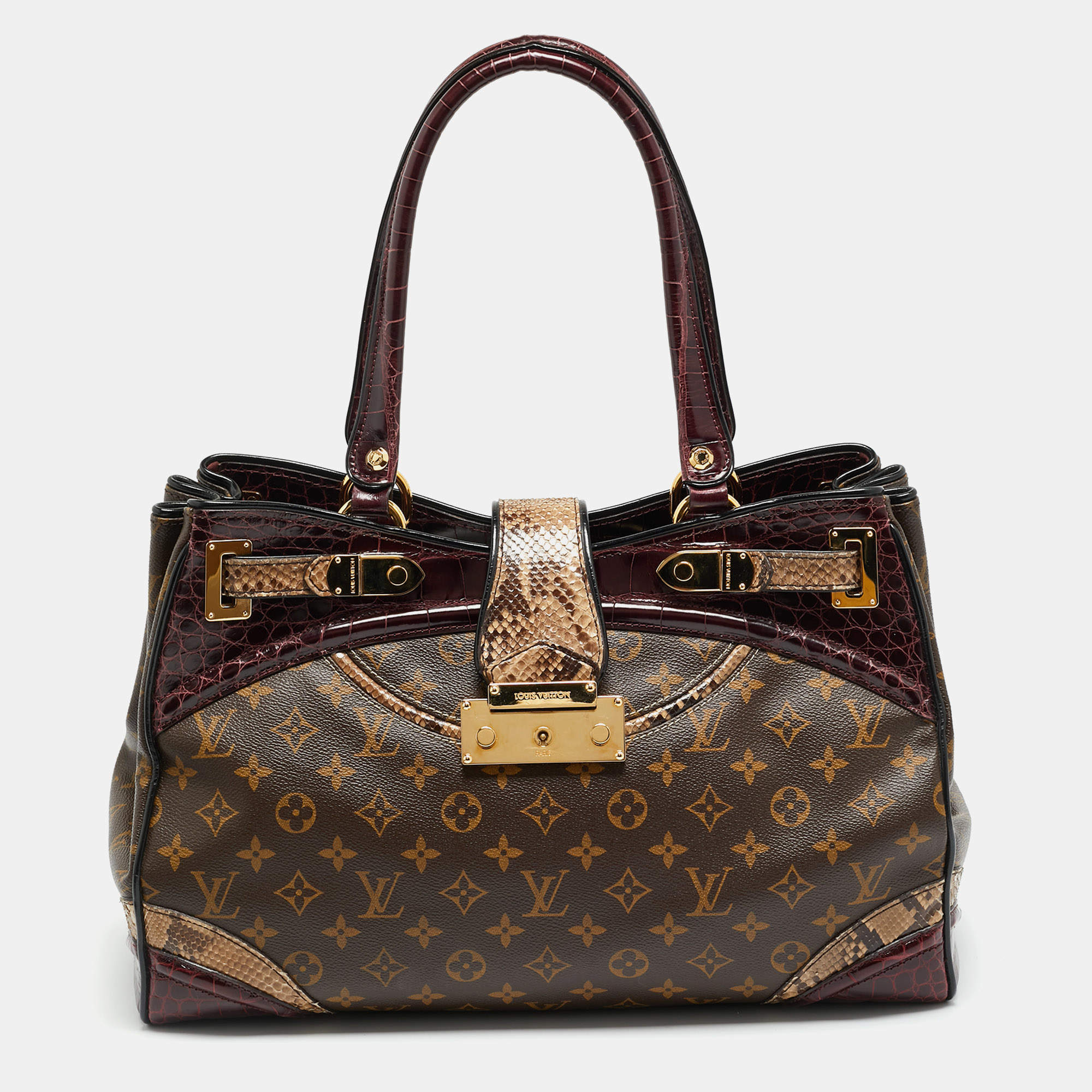 Pre Owned حقيبة تسوق لوي فيتون مونوجراميسيم GM قماش مونوجرام ثلاثي الألوان وغريب