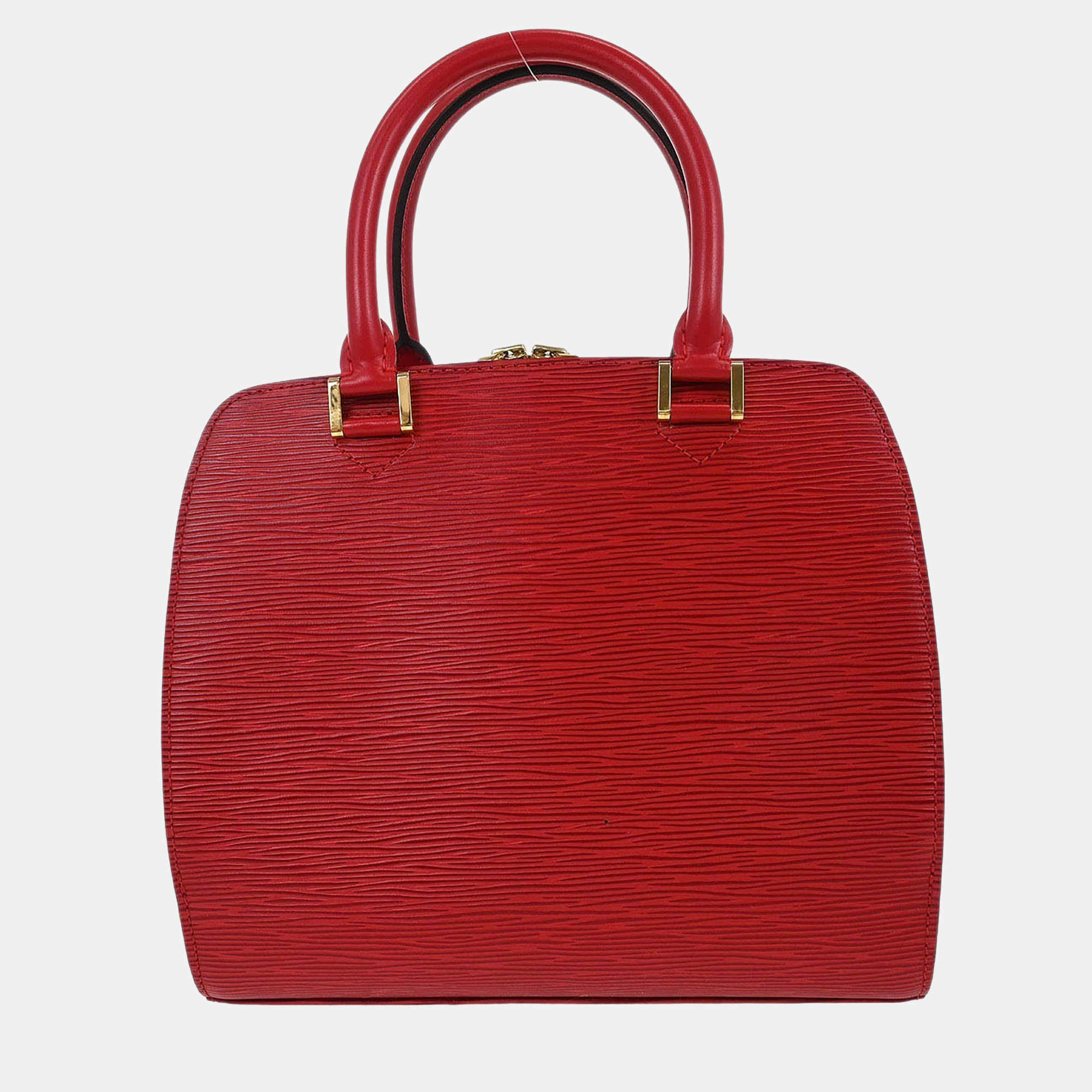 Pre Owned Louis Vuitton Red Epi Pont Neuf Handbag