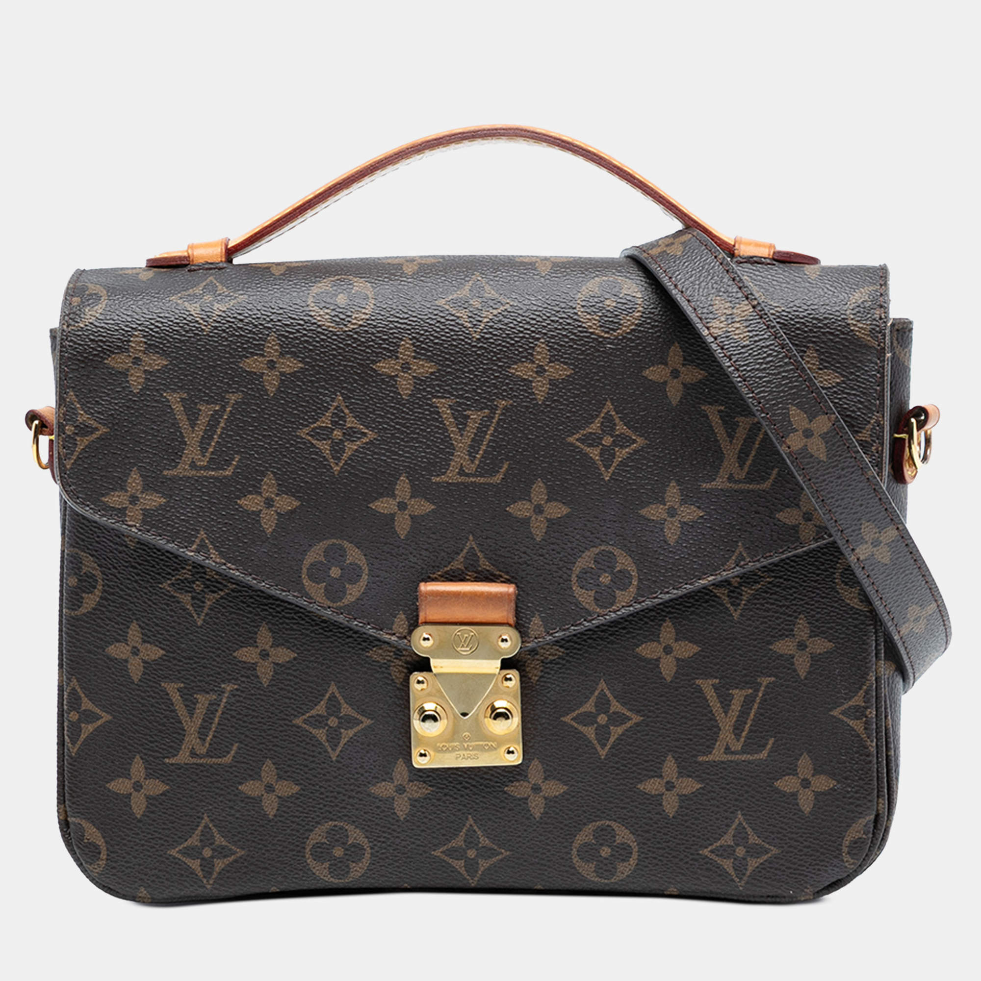 مملوكة مسبقًا Louis Vuitton Brown Monogram Pochette Metis