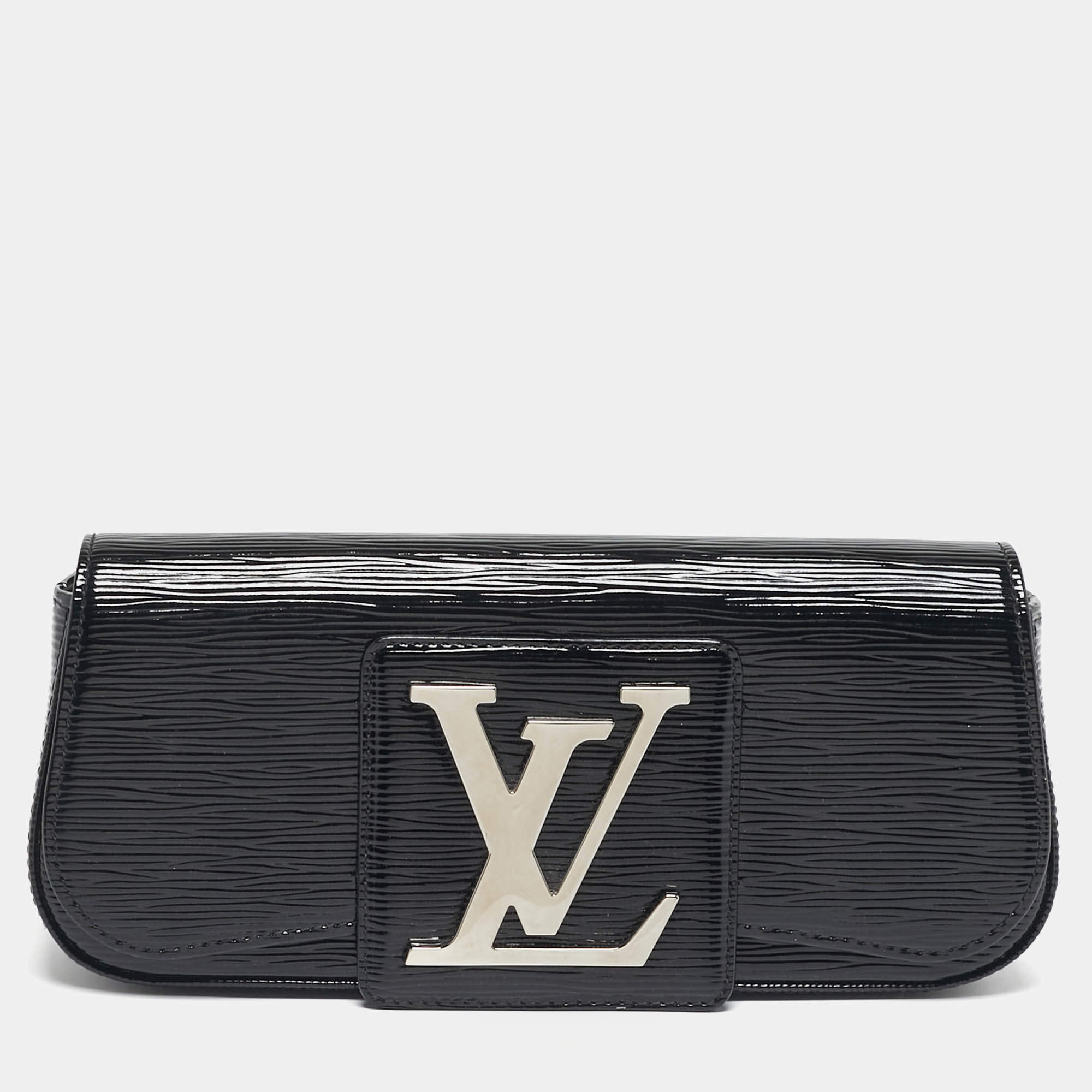 Pre Owned Louis Vuitton Sobe Black Electric Epi Leather Clutch