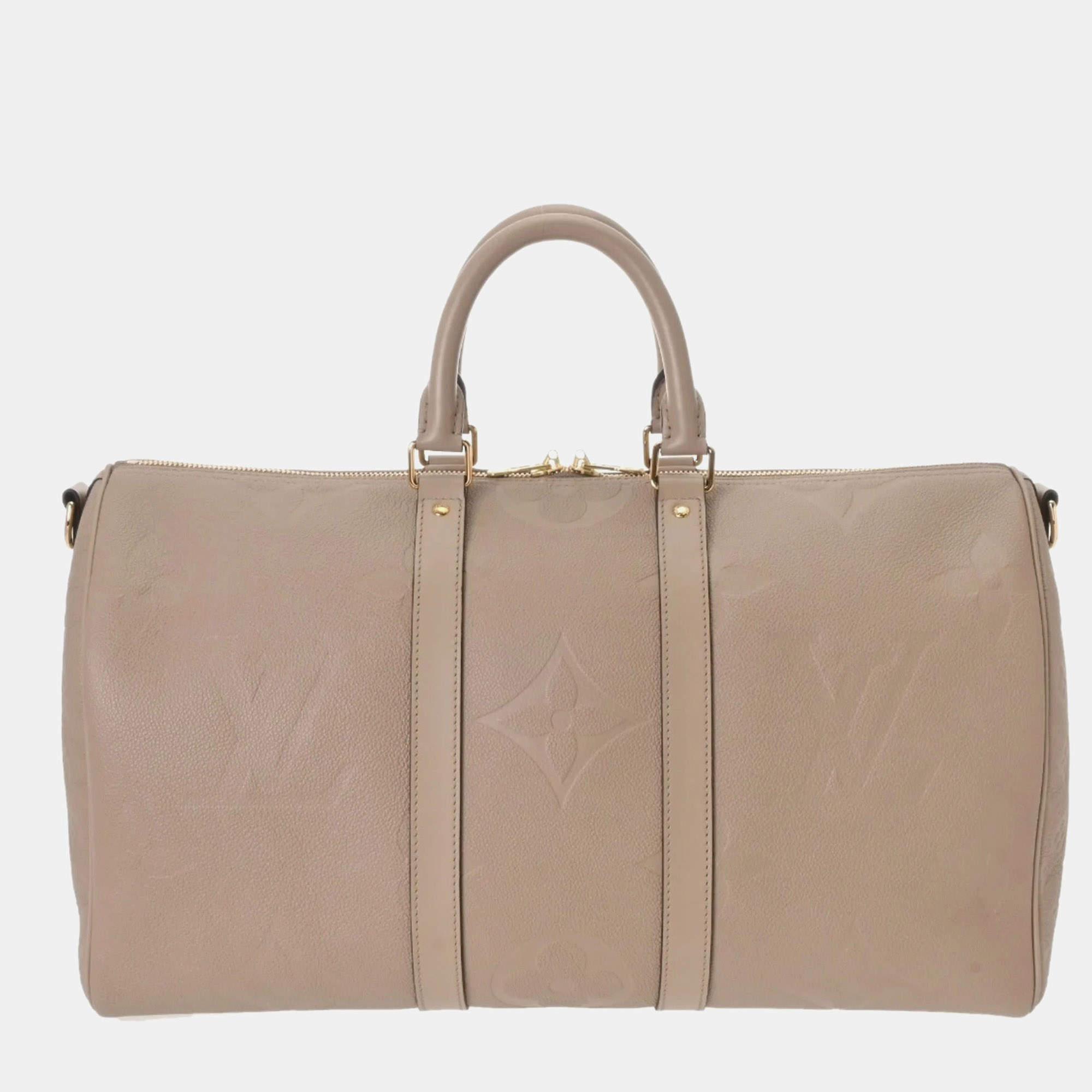 مملوكة مسبقًا Louis Vuitton Monogram Keepall Bandouliere 45 2-Way Tourterelle Canvas Boston Bag