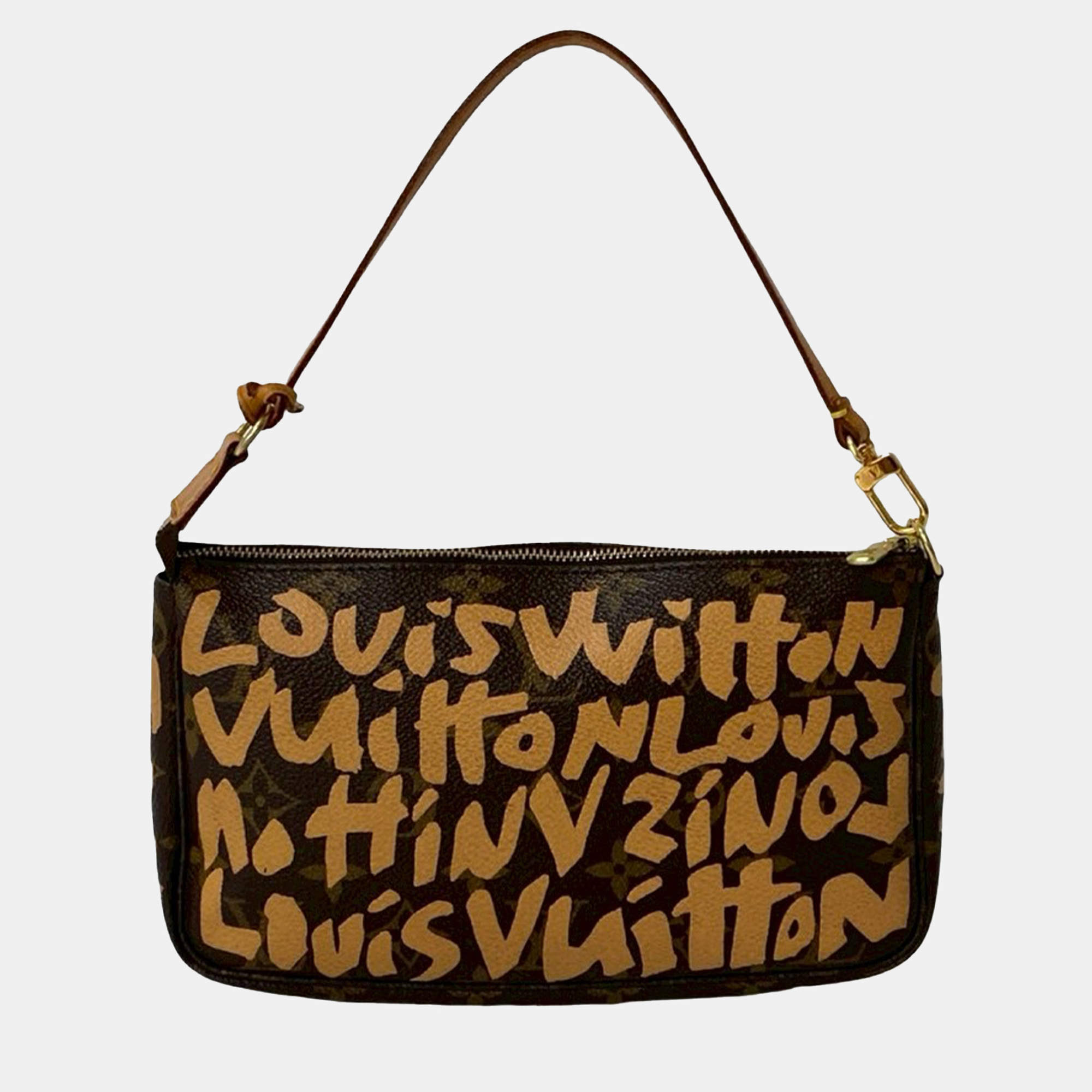 مملوكة مسبقًا Louis Vuitton Brown Stephen Sprouse Monogram Graffiti Pochette Accessoires