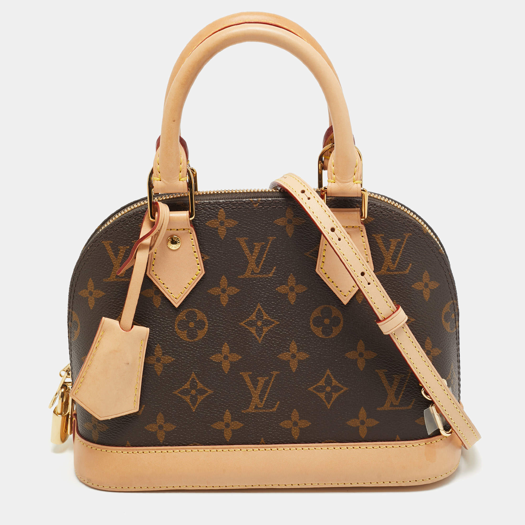 Pre Owned Louis Vuitton Alma BB Monogram Canvas Satchel