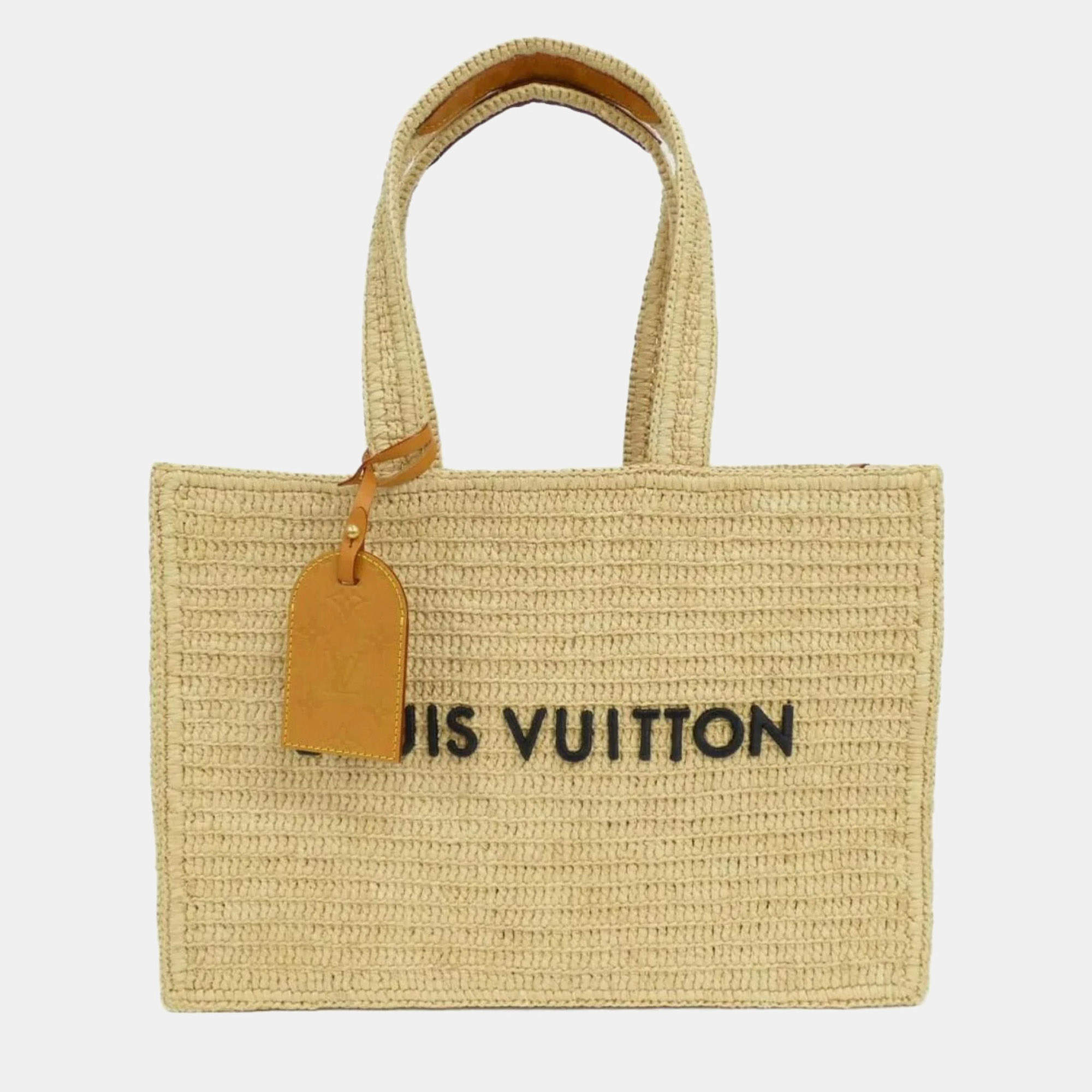 Pre Owned حقيبة لوي فيتون سمر شوبر بيج رافيا توت MM