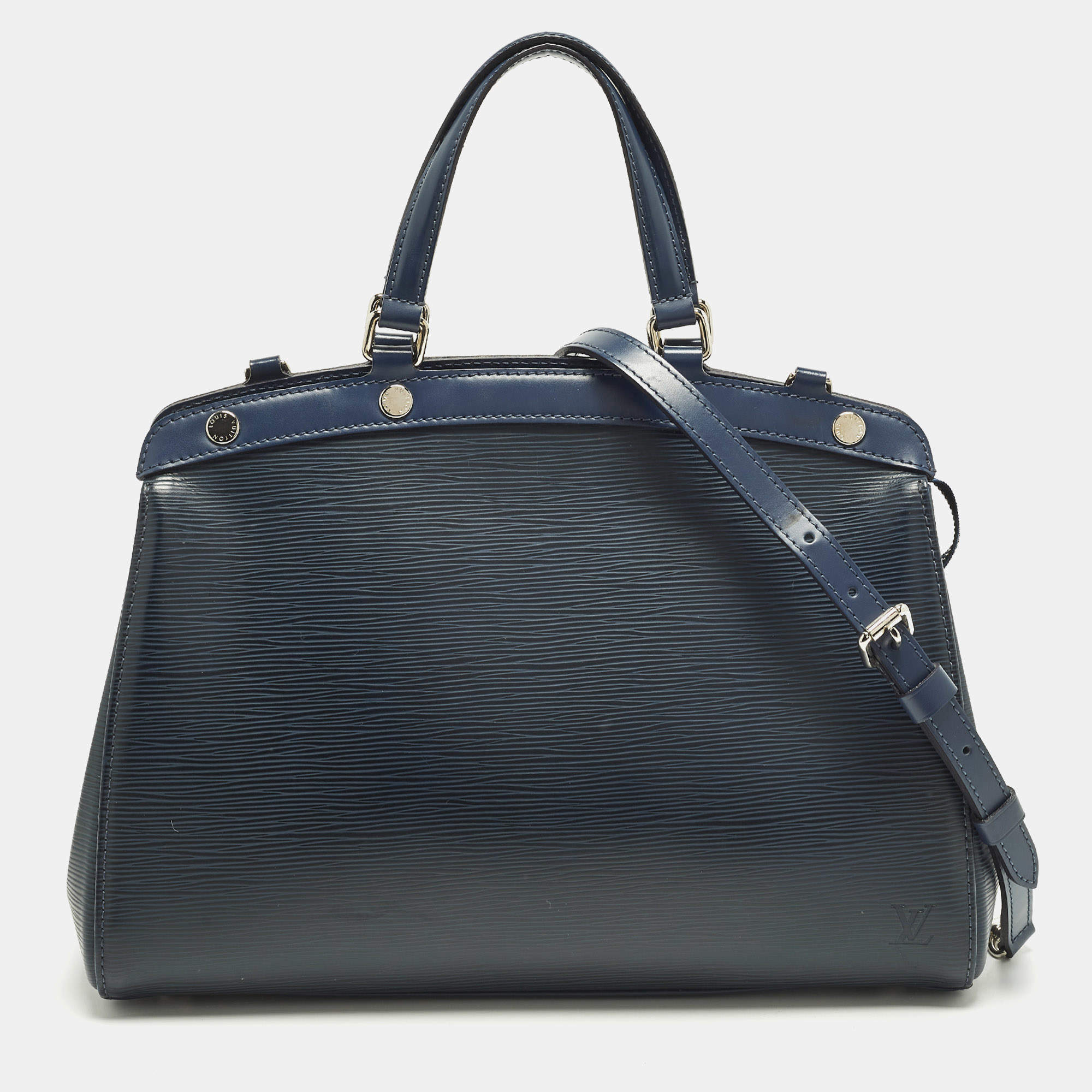 Pre Owned حقيبة لويس فيتون بريا جلد إبي سوداء حجم متوسط