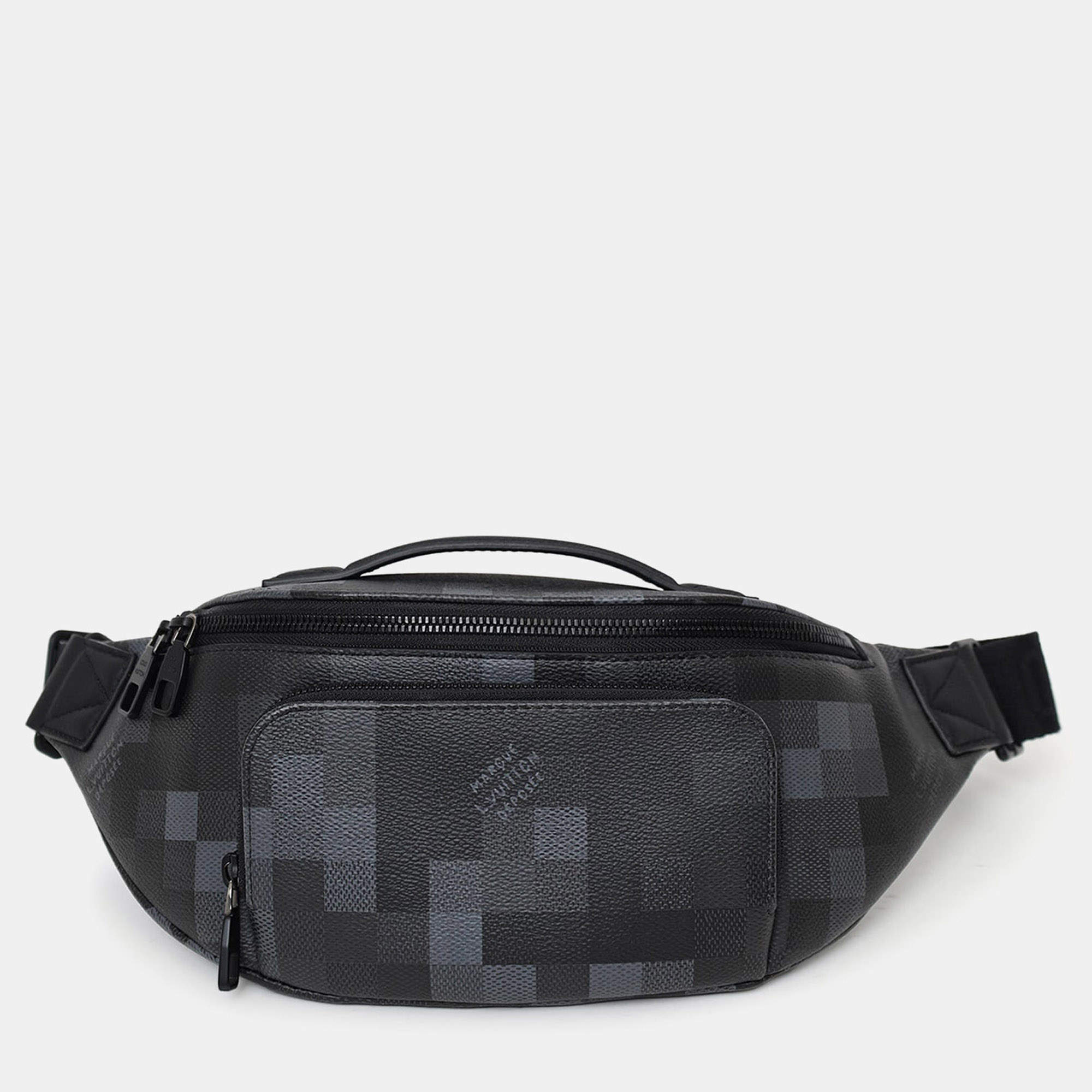 Pre Owned Louis Vuitton 2024 Black Damoflage Rush Bum Bag
