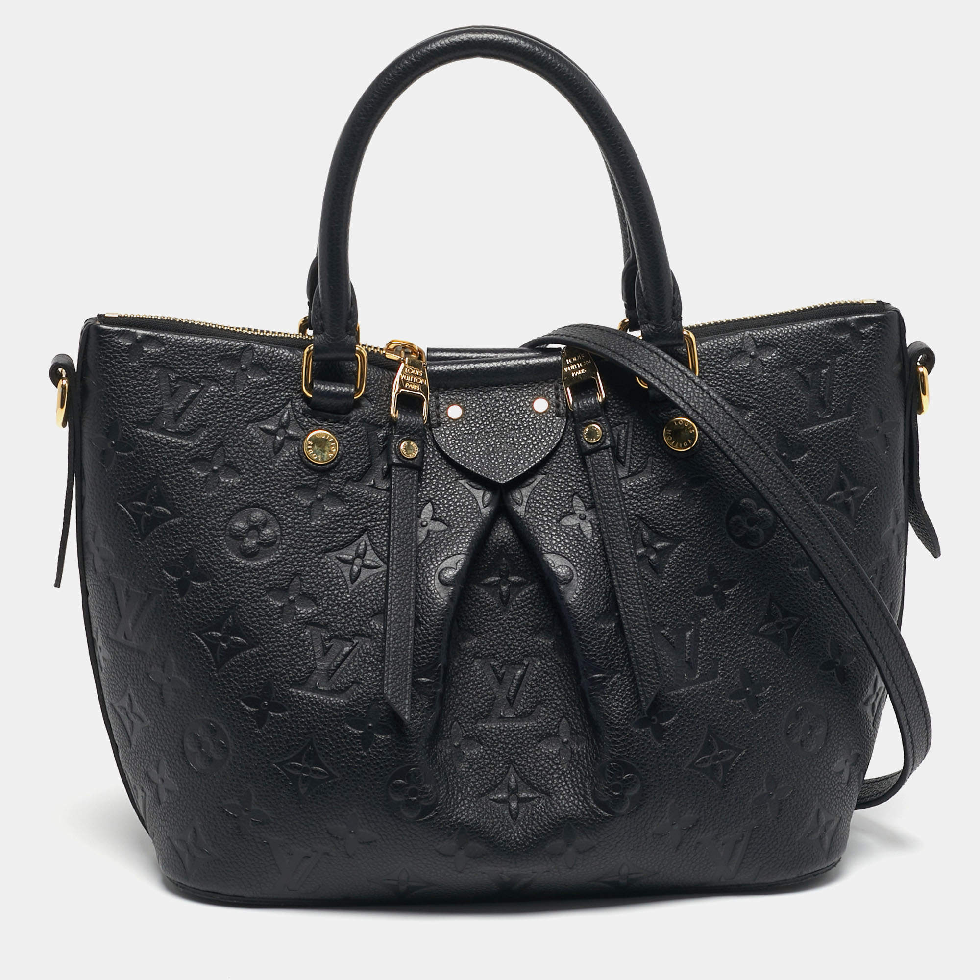 Pre Owned Louis Vuitton Mazarine PM Bleu Infini Monogram Empreinte Leather Bag