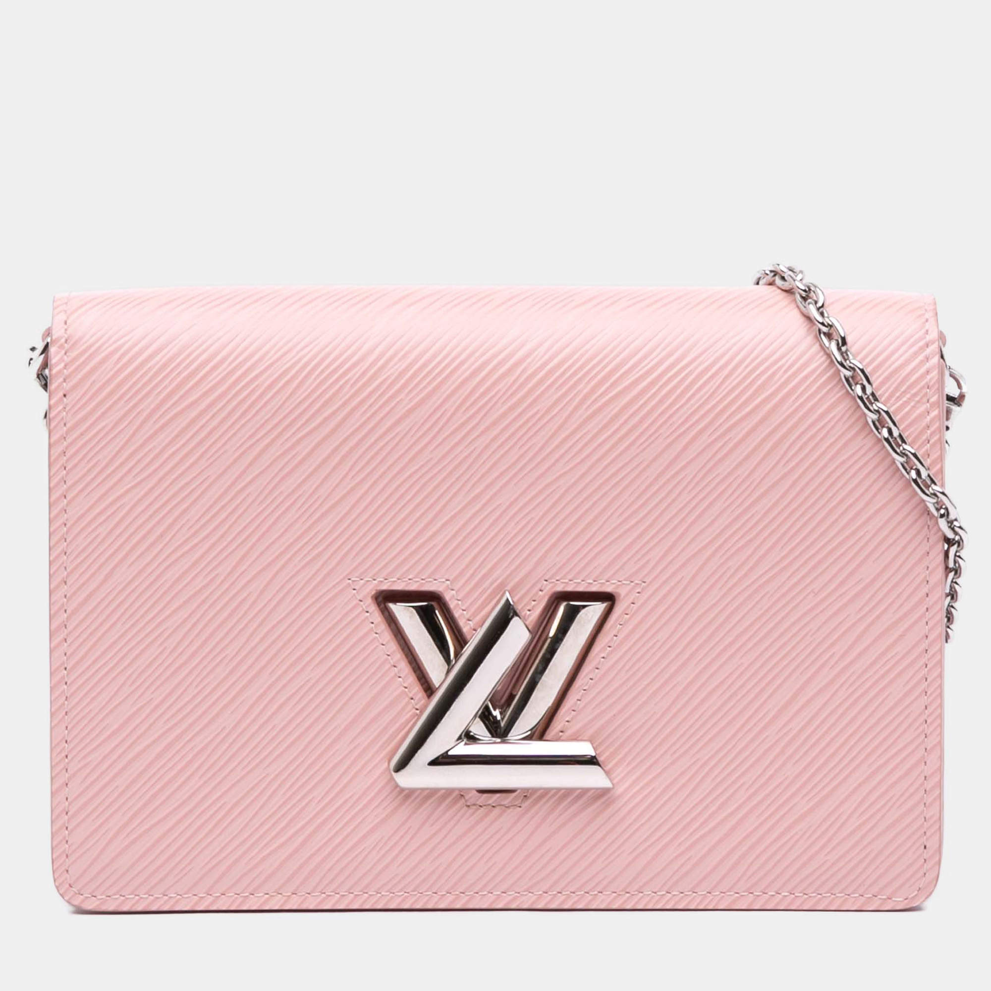 مملوكة مسبقًا Louis Vuitton Pink Epi Twist Belt Chain Wallet