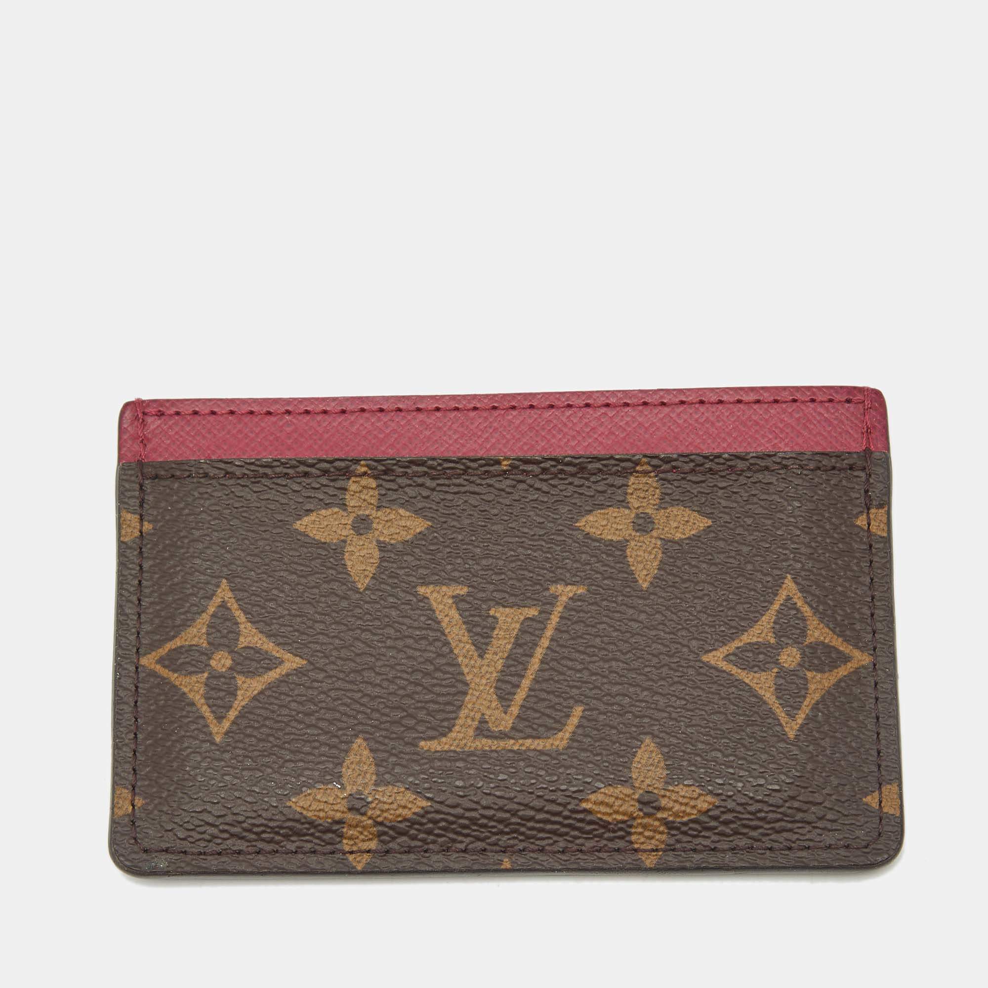 مملوكة مسبقًا Louis Vuitton Fuchsia Monogram Canvas Card Holder