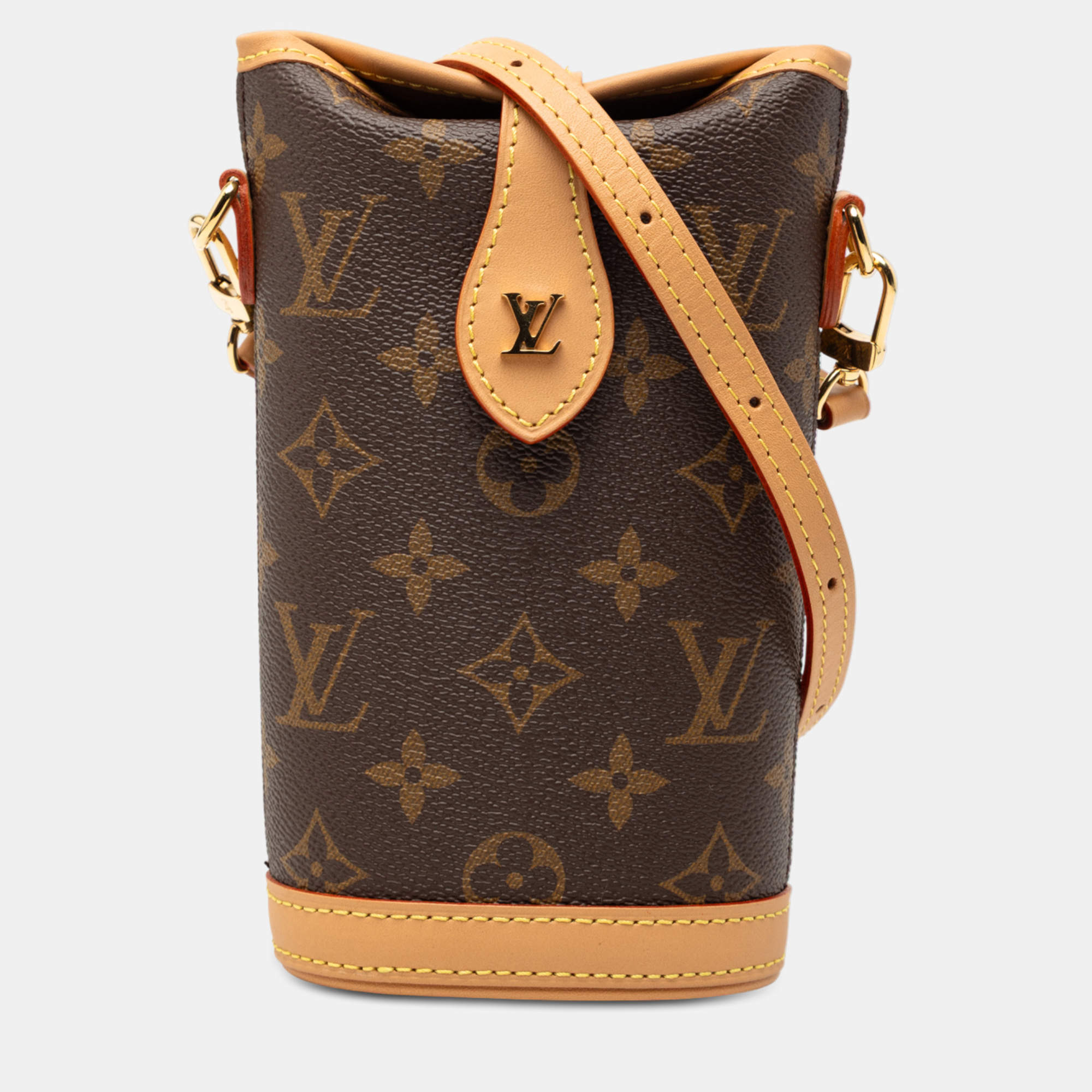 Pre Owned Louis Vuitton Brown Monogram Fold Me Pouch