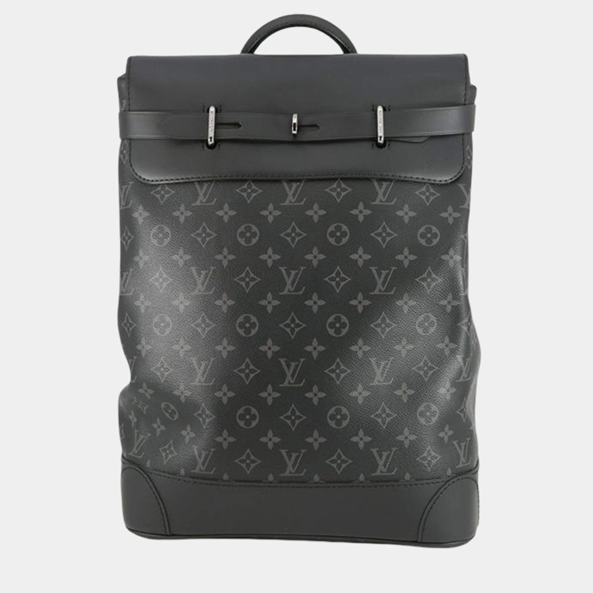Pre Owned Louis Vuitton Black Monogram Eclipse Steamer