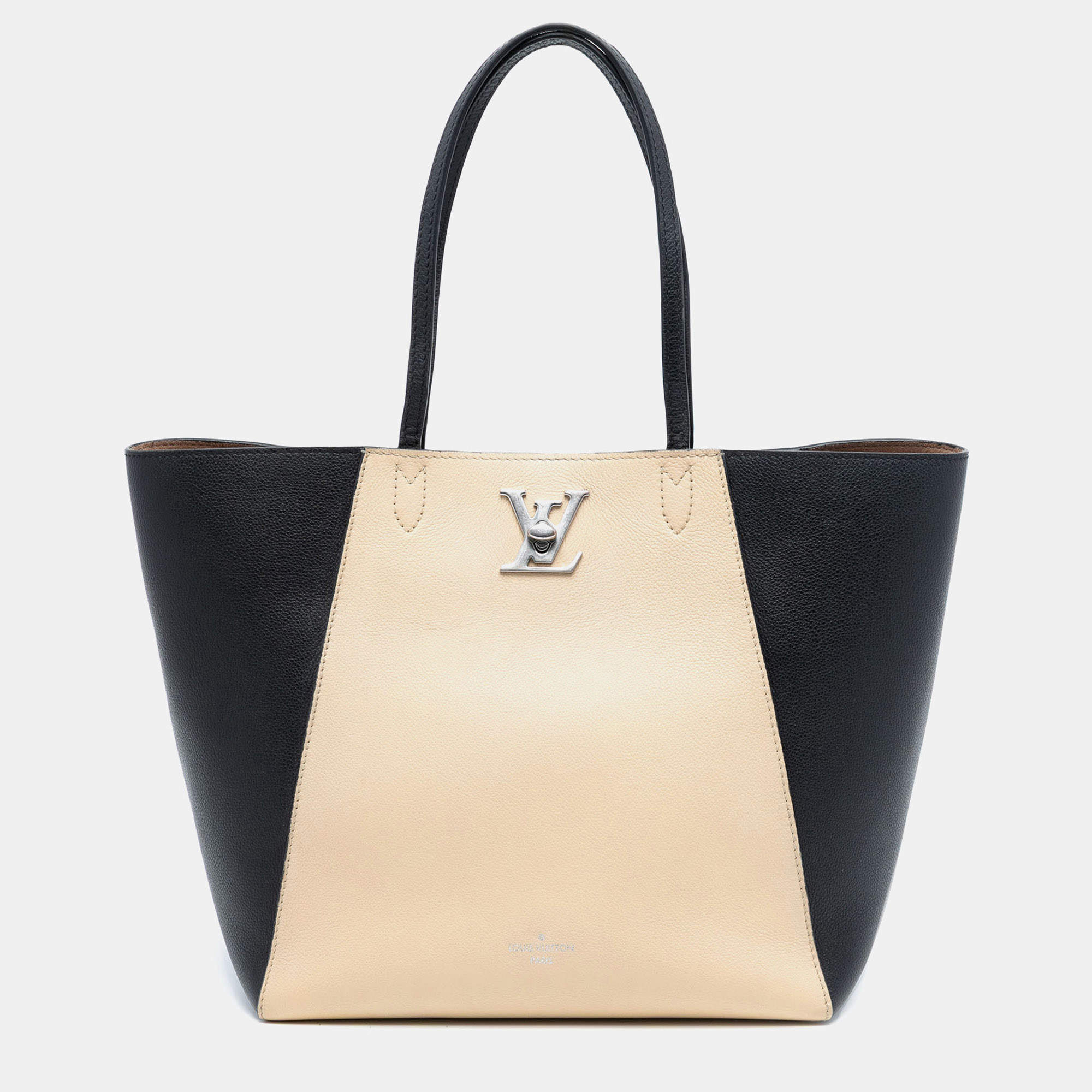 Pre Owned Louis Vuitton Brown LockMe Cabas