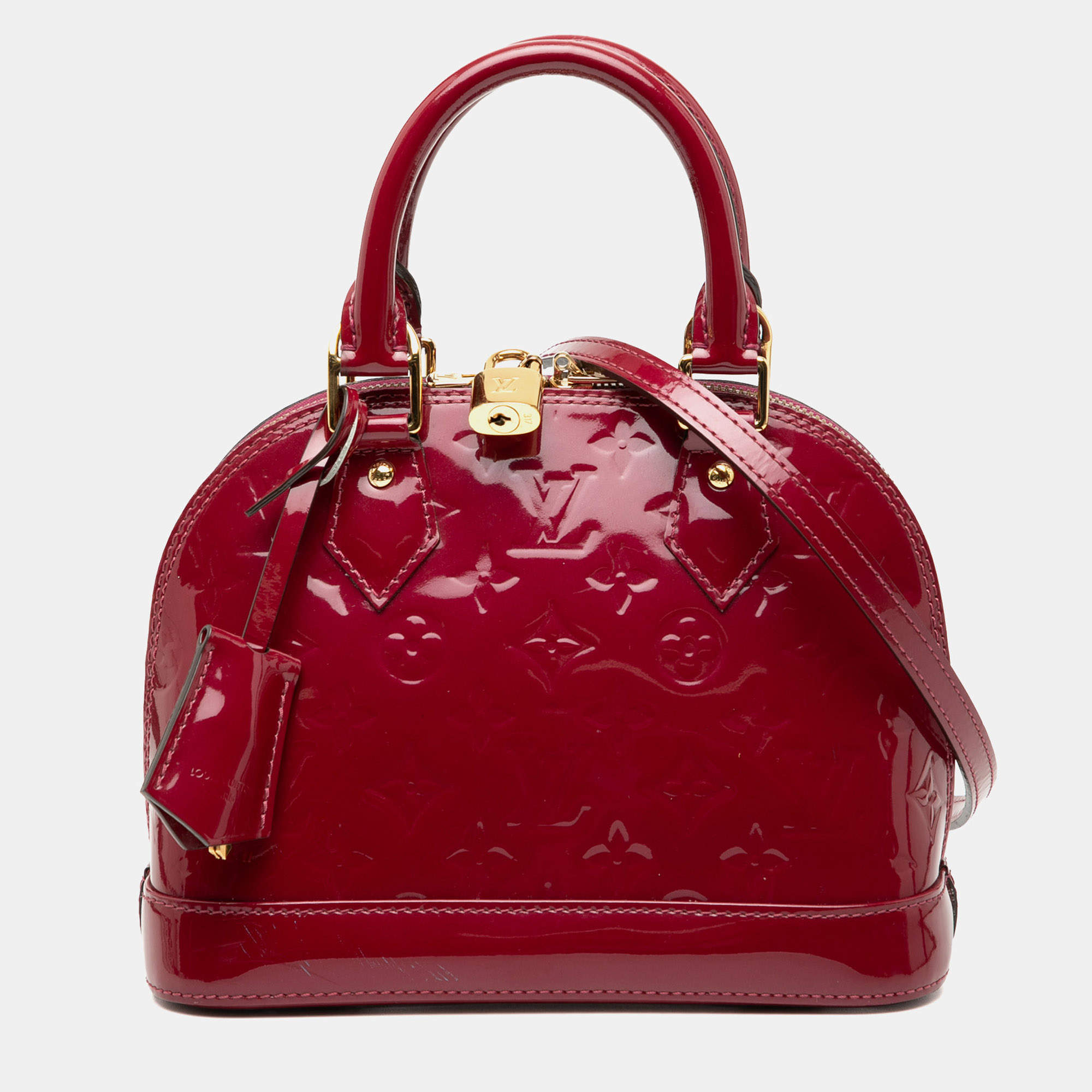 Pre Owned Louis Vuitton Purple Monogram Vernis Alma BB