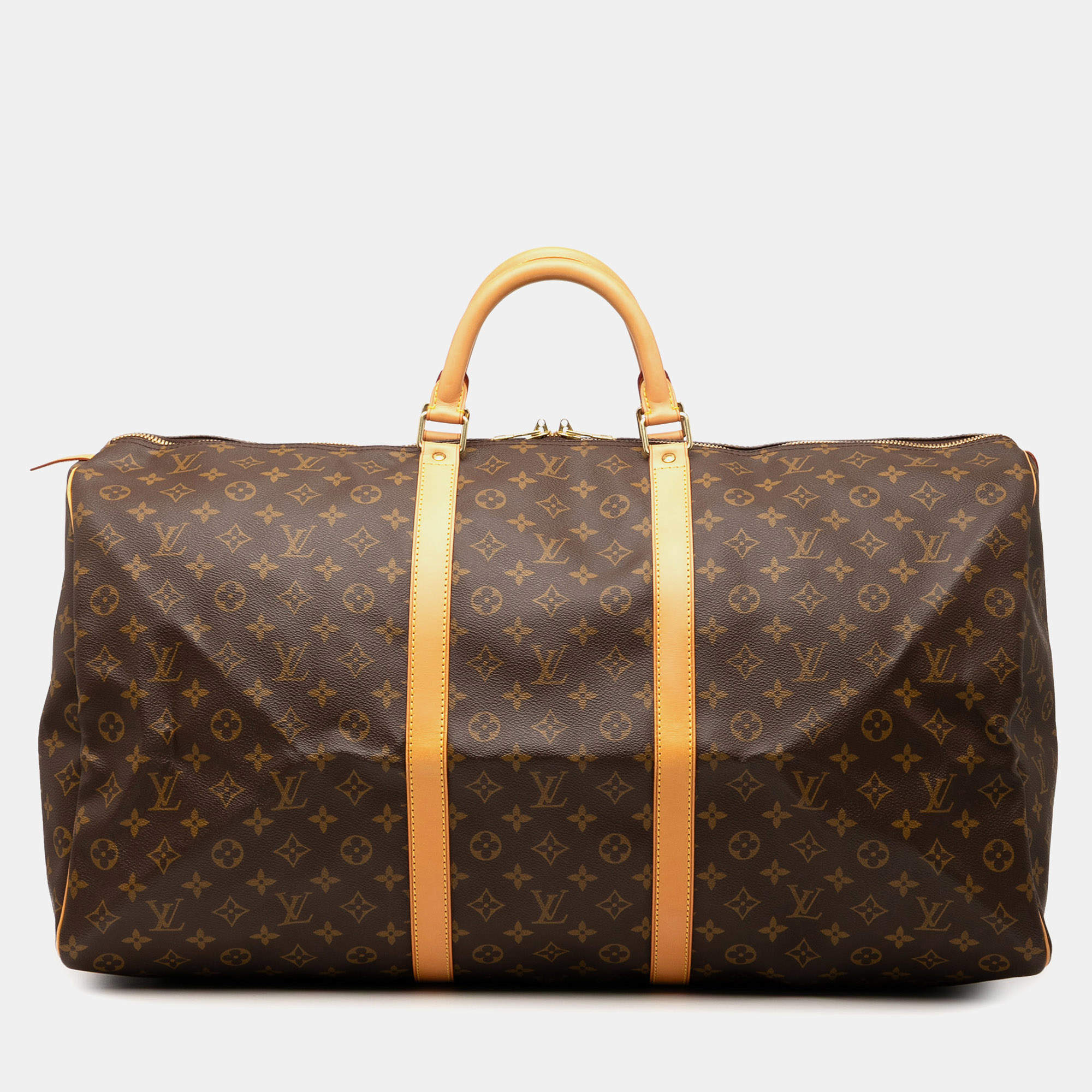 Pre Owned Louis Vuitton Brown Monogram Keepall 60