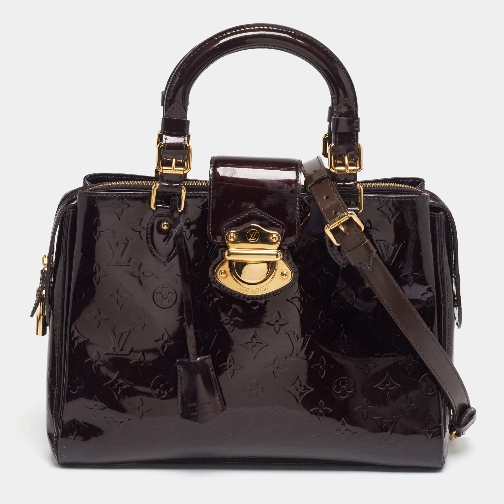مملوكة مسبقًا Louis Vuitton Melrose Avenue Amarante Monogram Vernis Bag