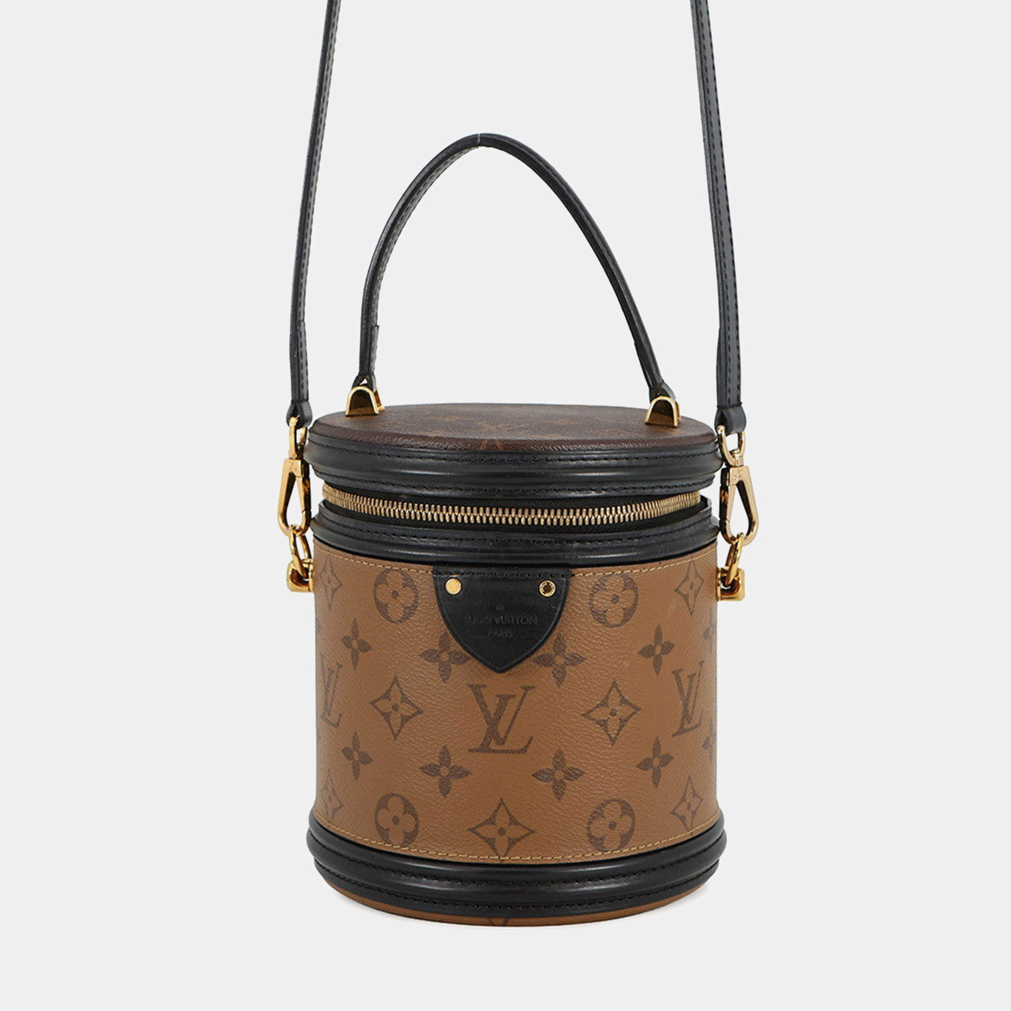 Pre Owned Louis Vuitton Cannes Noir Monogram Monogram Reverse Canvas