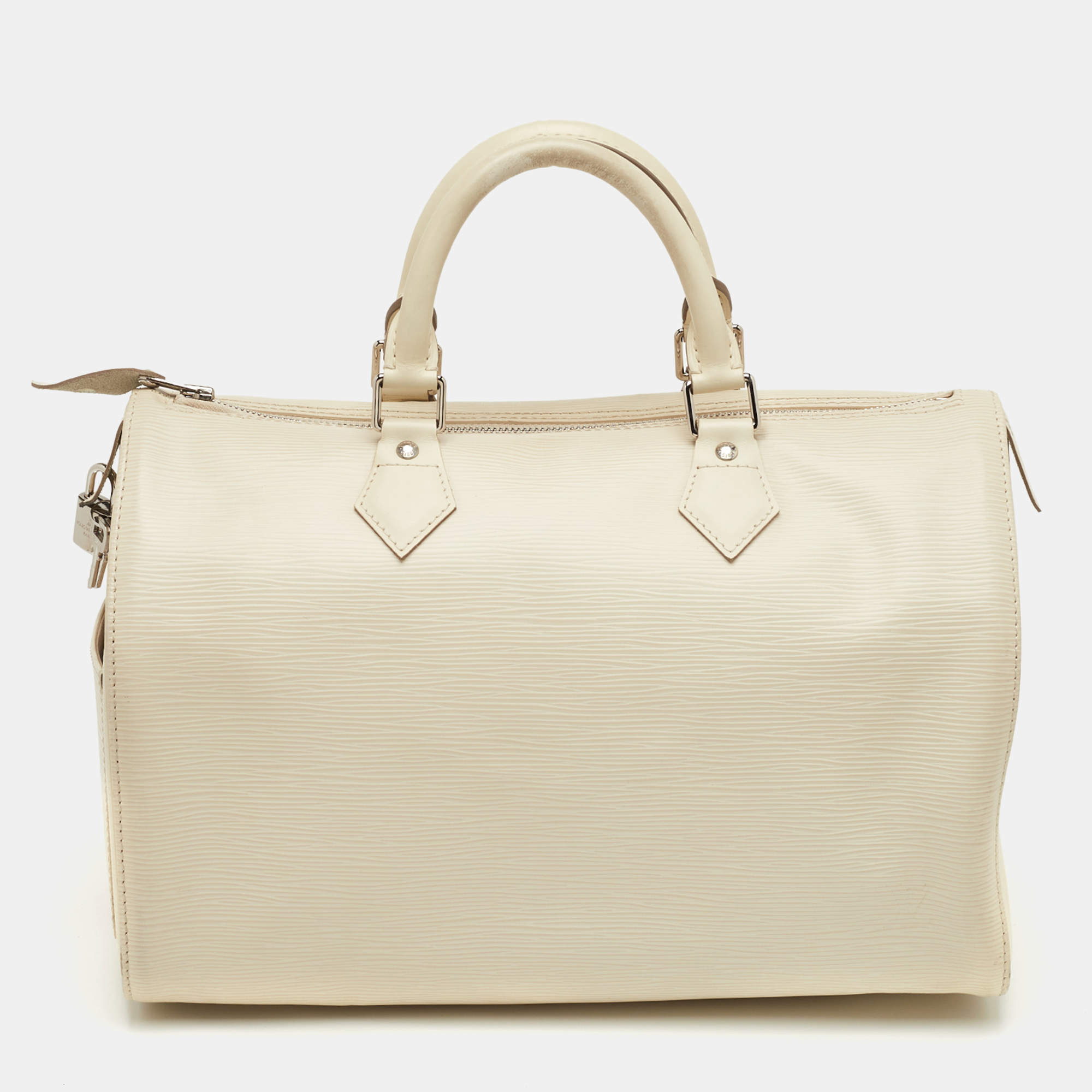 Pre Owned Louis Vuitton Speedy 30 Ivorie Epi Leather Bag