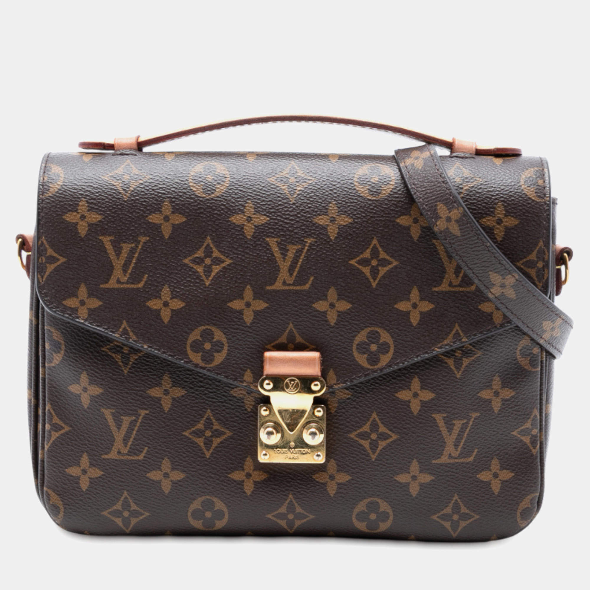 مملوكة مسبقًا Louis Vuitton Brown Monogram Pochette Metis