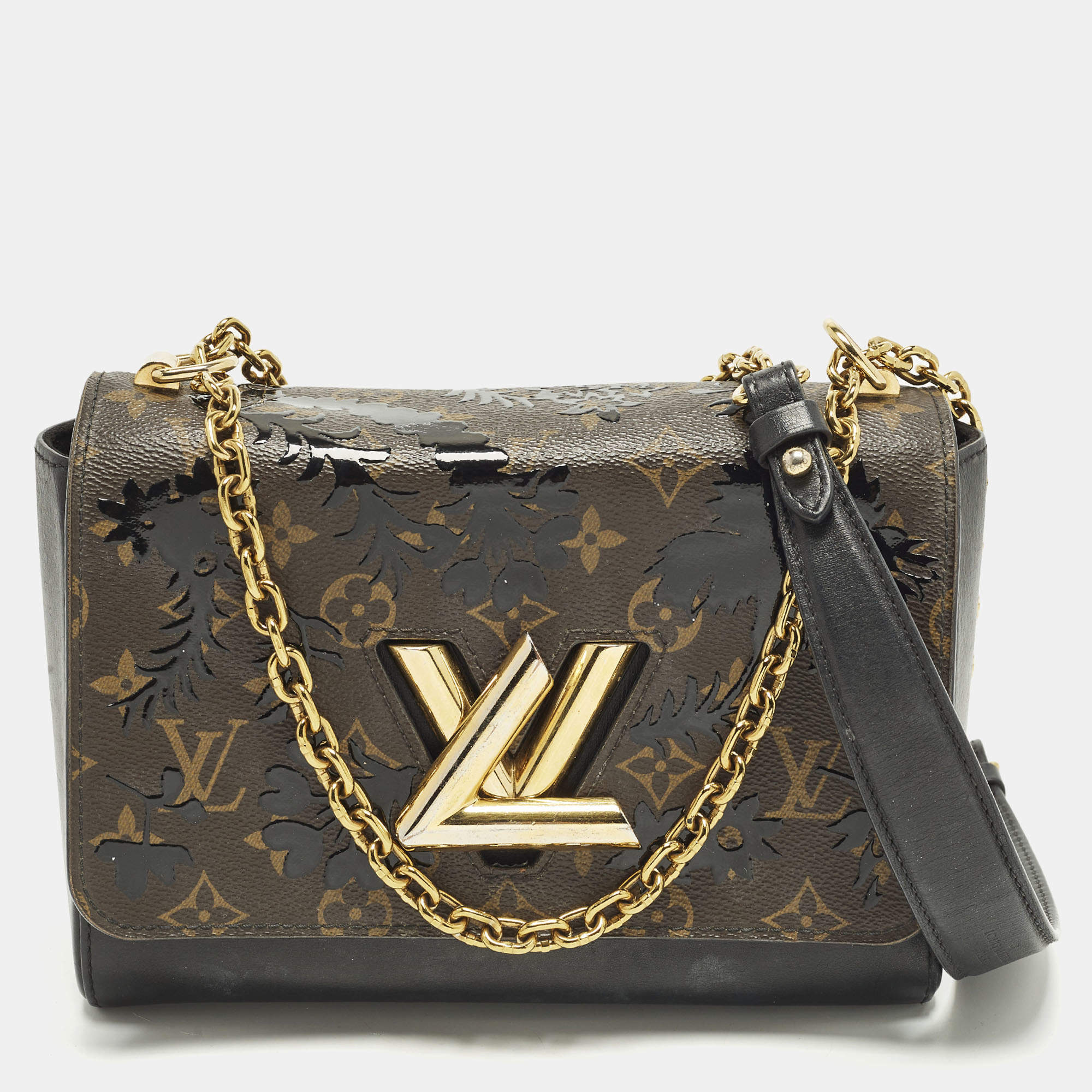 مملوكة مسبقًا Louis Vuitton Twist MM Black Monogram Canvas and Leather Bag