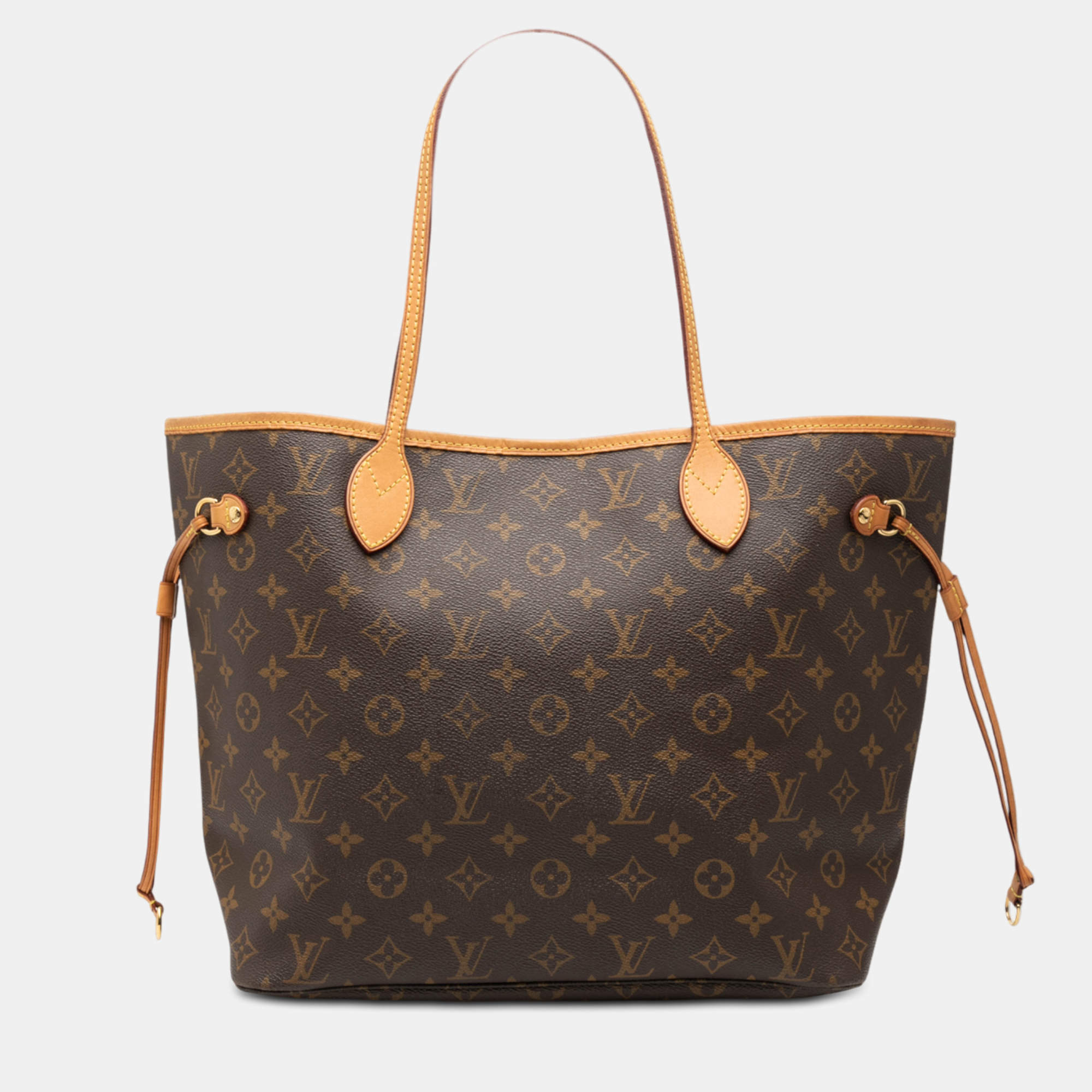 Pre Owned Louis Vuitton Brown Monogram Neverfull MM