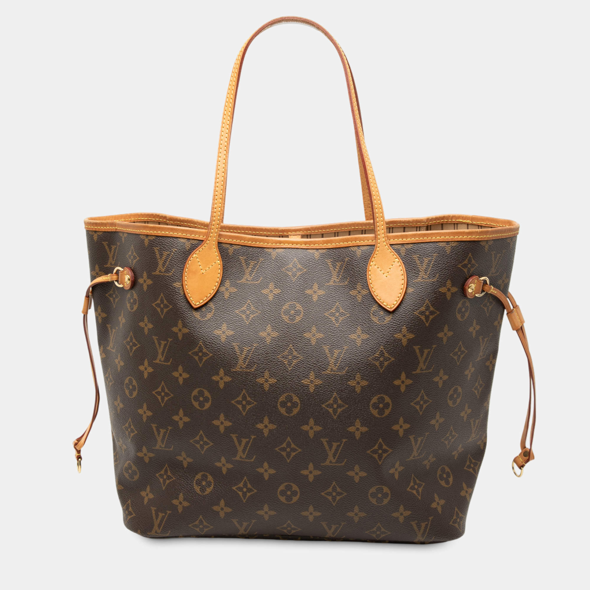 Pre Owned Louis Vuitton Brown Monogram Neverfull MM