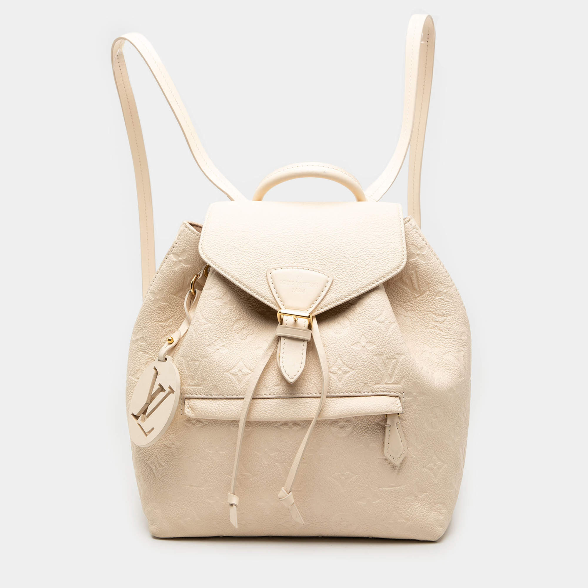Pre Owned Louis Vuitton Beige Monogram Empreinte Montsouris PM Backpack