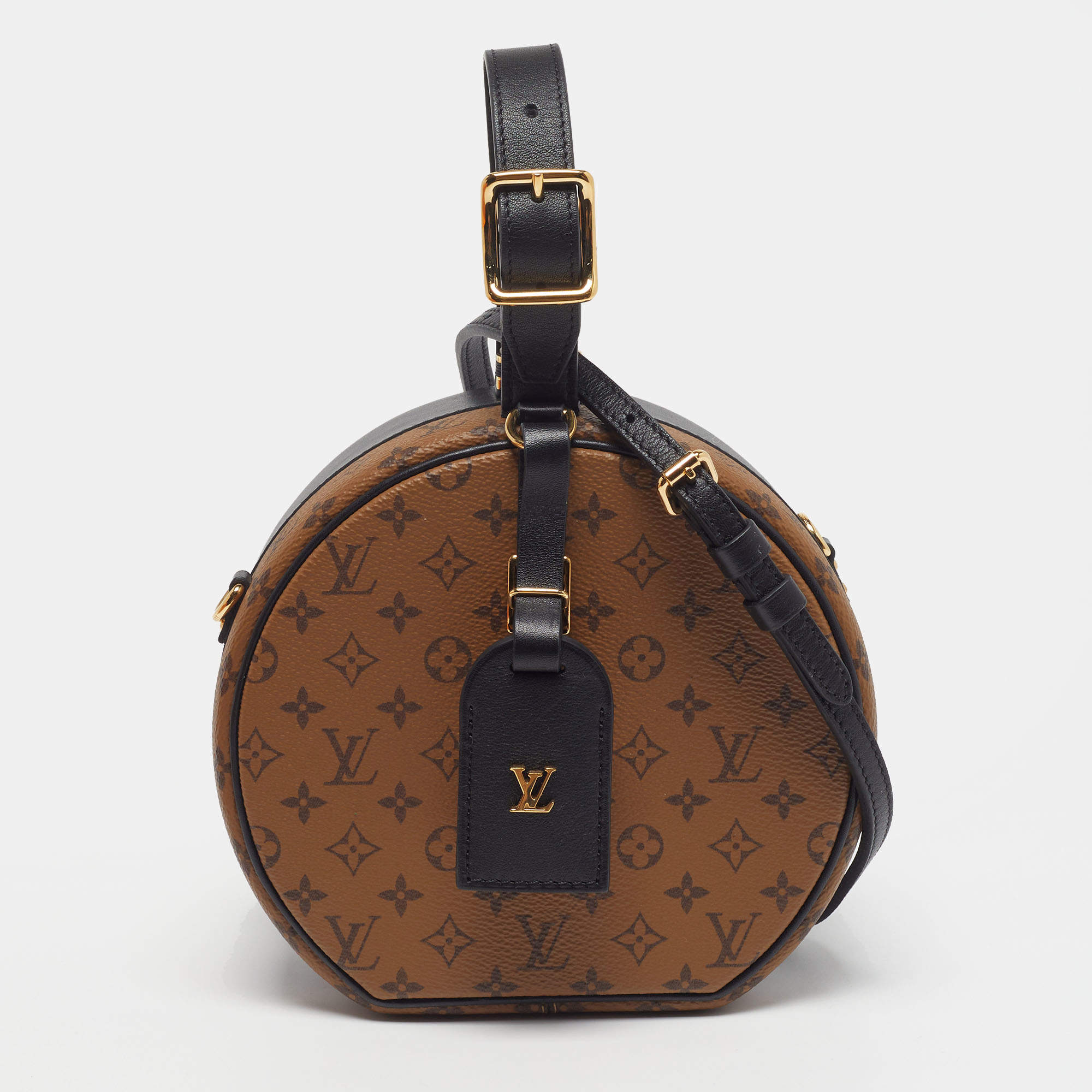 Pre Owned Louis Vuitton Monogram Reverse Canvas Petite Boite Chapeau Bag