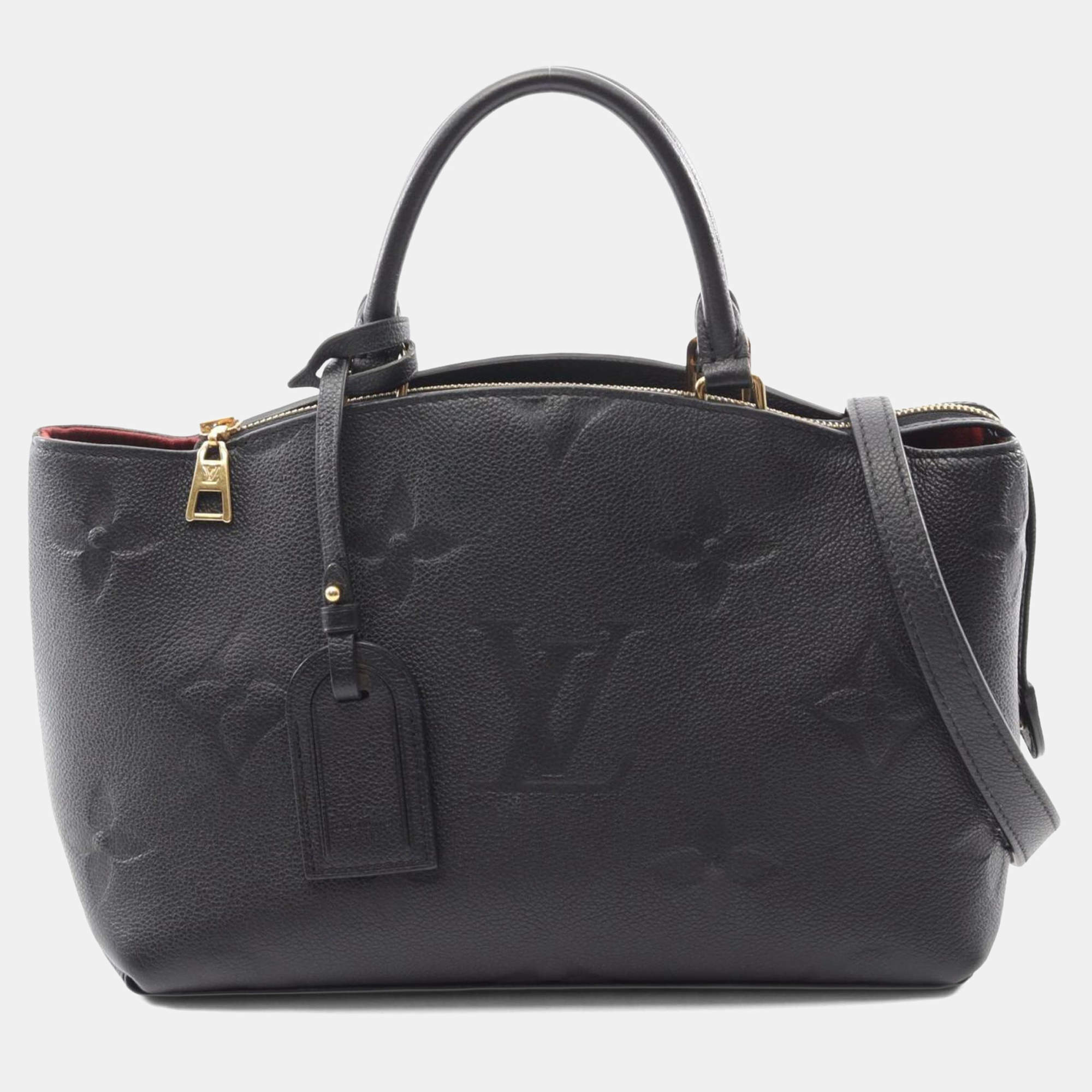 مملوكة مسبقًا Louis Vuitton Petit Palais Pm Monogram Empreinte Handbag Leather Black