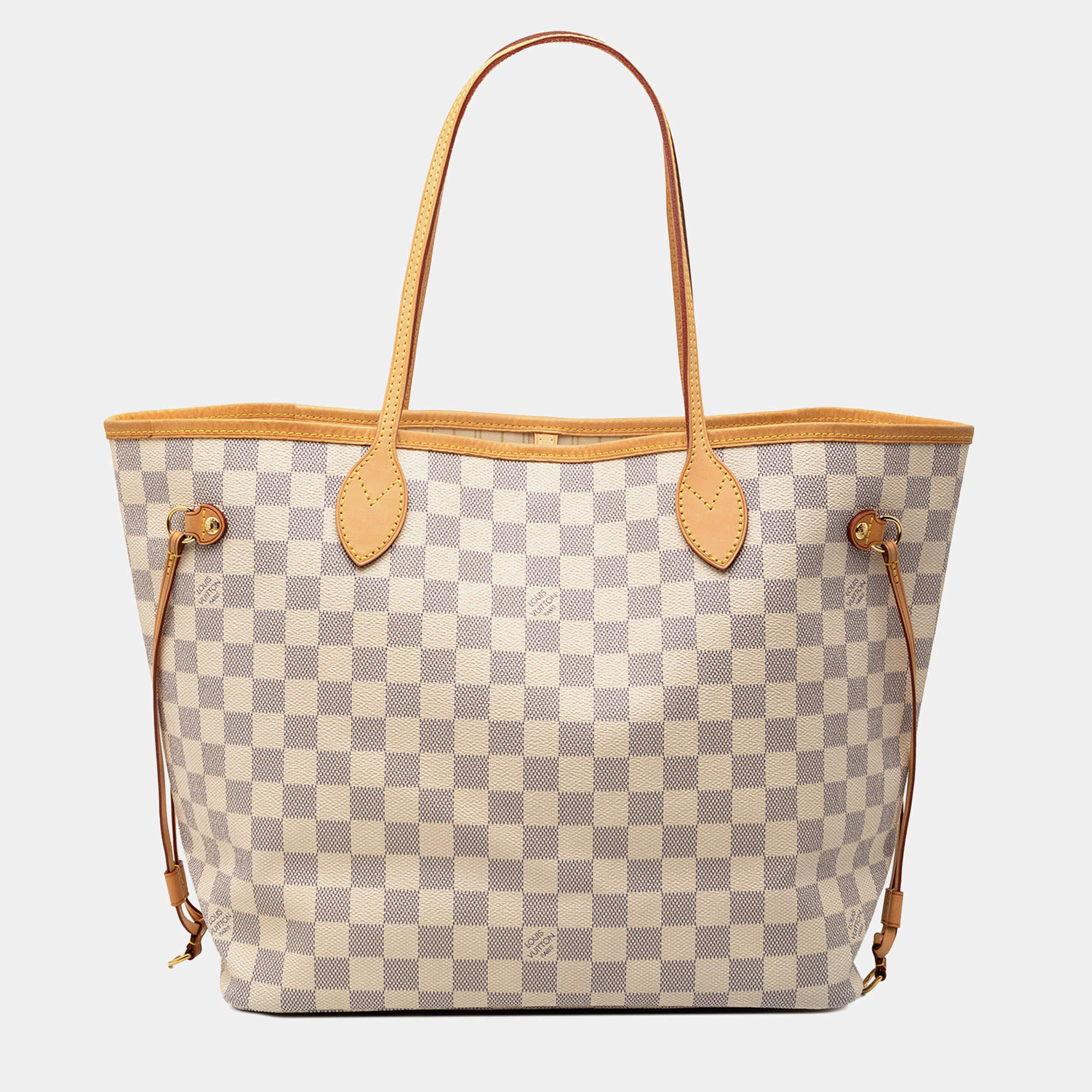 مملوكة مسبقًا Louis Vuitton White Damier Azur Neverfull MM