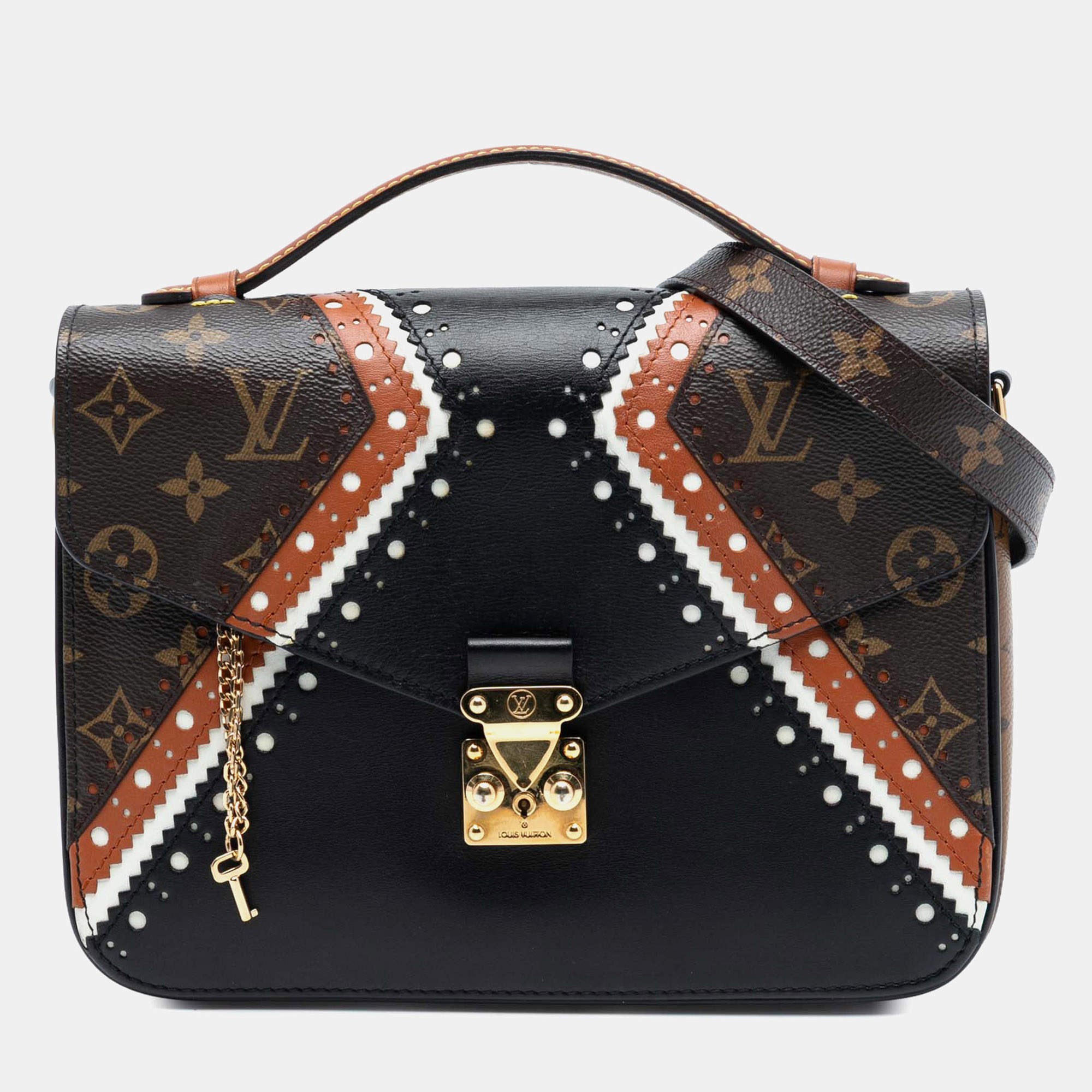 Pre Owned Louis Vuitton Brown Monogram Brogue Pochette Metis