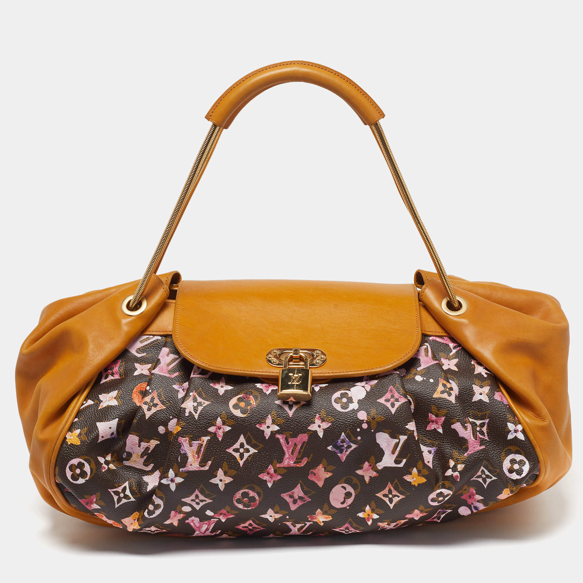 Pre Owned Louis Vuitton Aquarelle Jamais Limited Edition Richard Prince Monogram Watercolor Canvas Bag