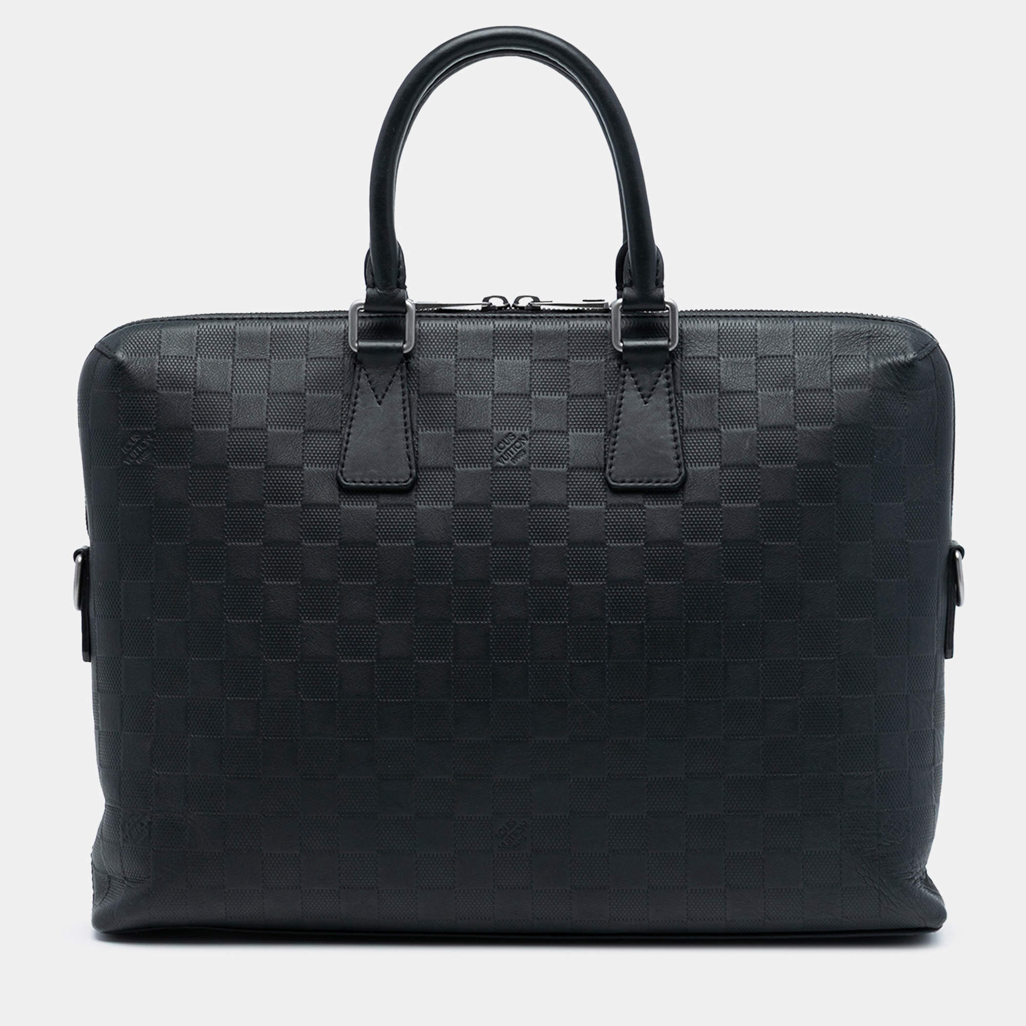 مملوكة مسبقًا Louis Vuitton Black Damier Infini Porte Documents Jour