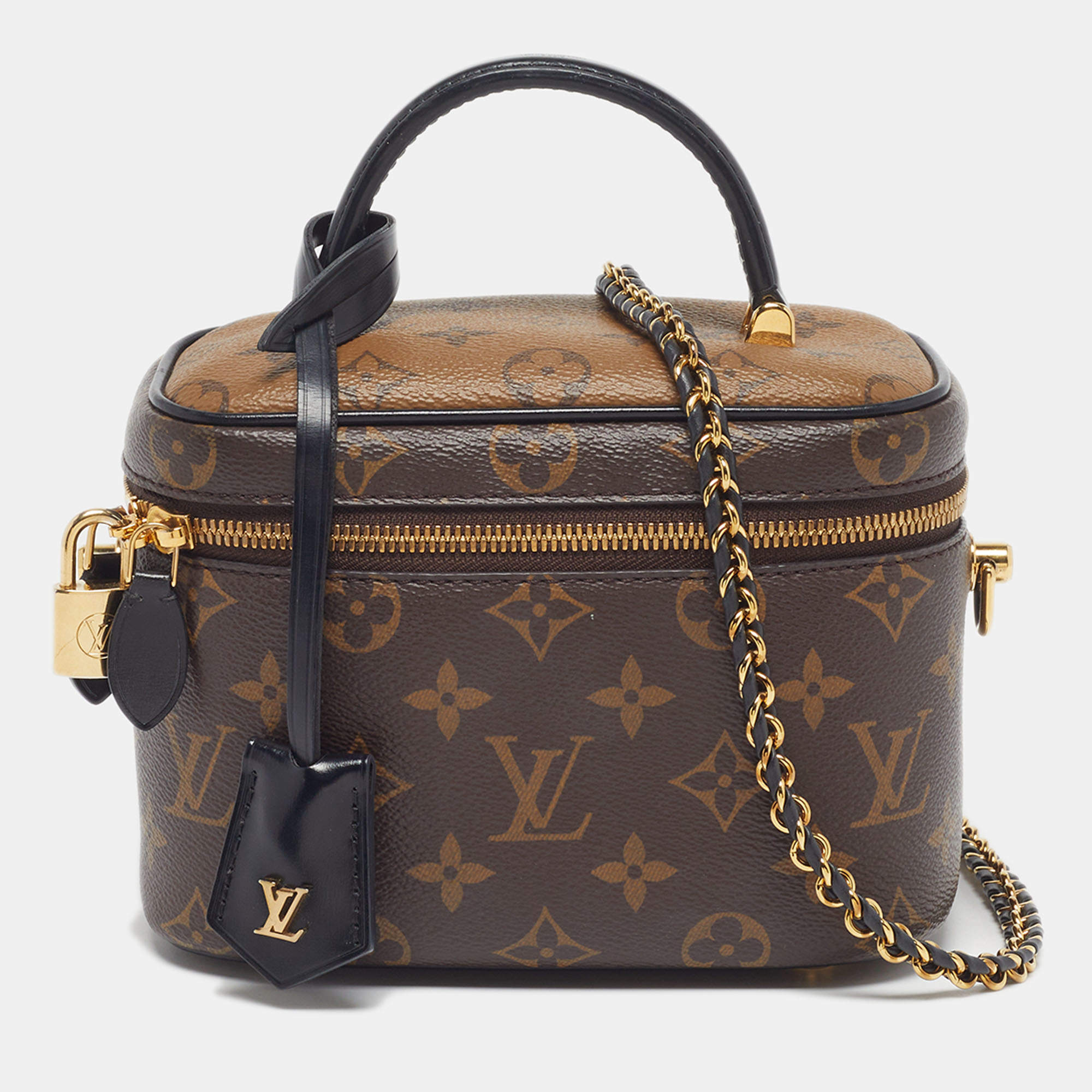Pre Owned Louis Vuitton Vanity PM Monogram Reverse Canvas Bag