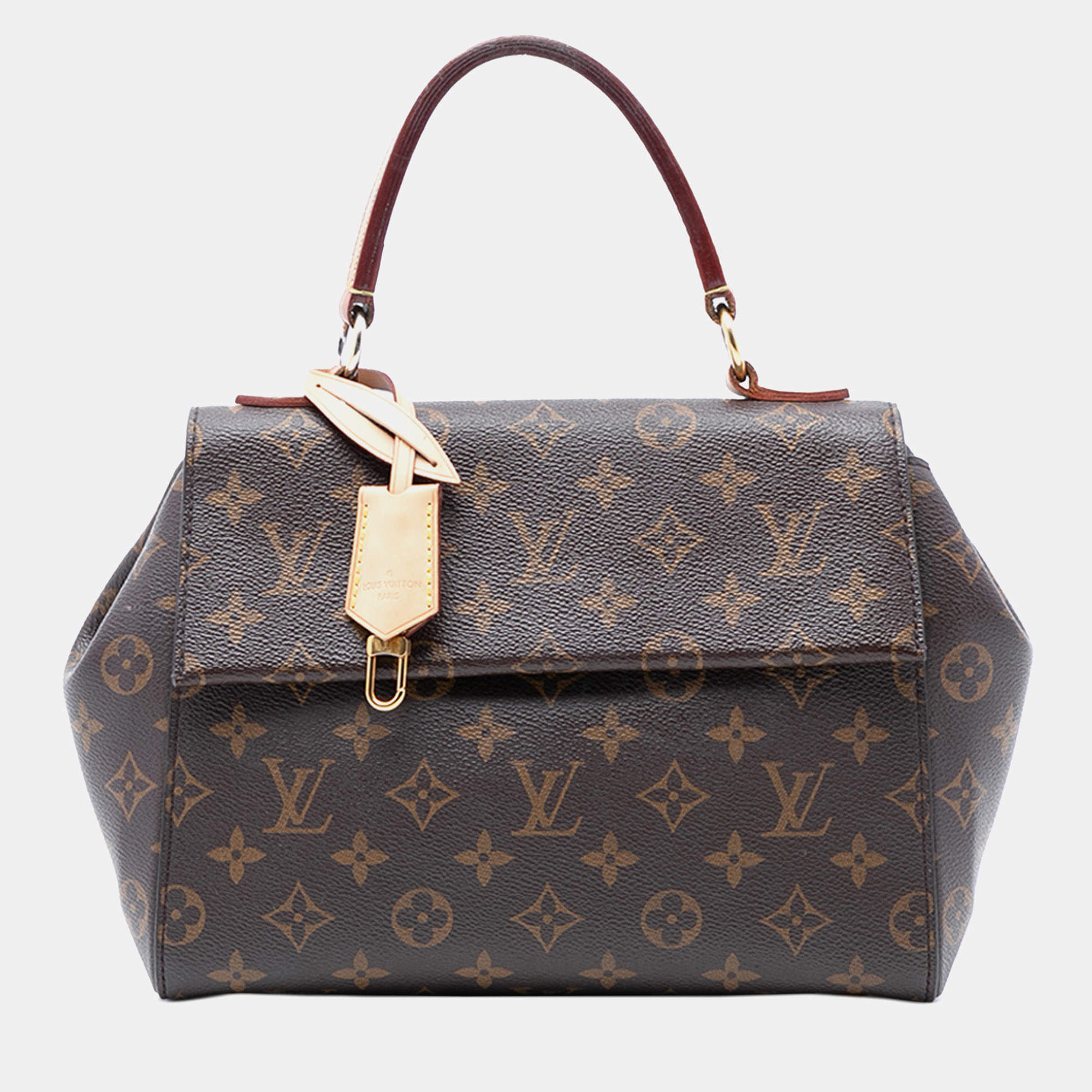 Pre Owned Louis Vuitton Brown Monogram Cluny BB