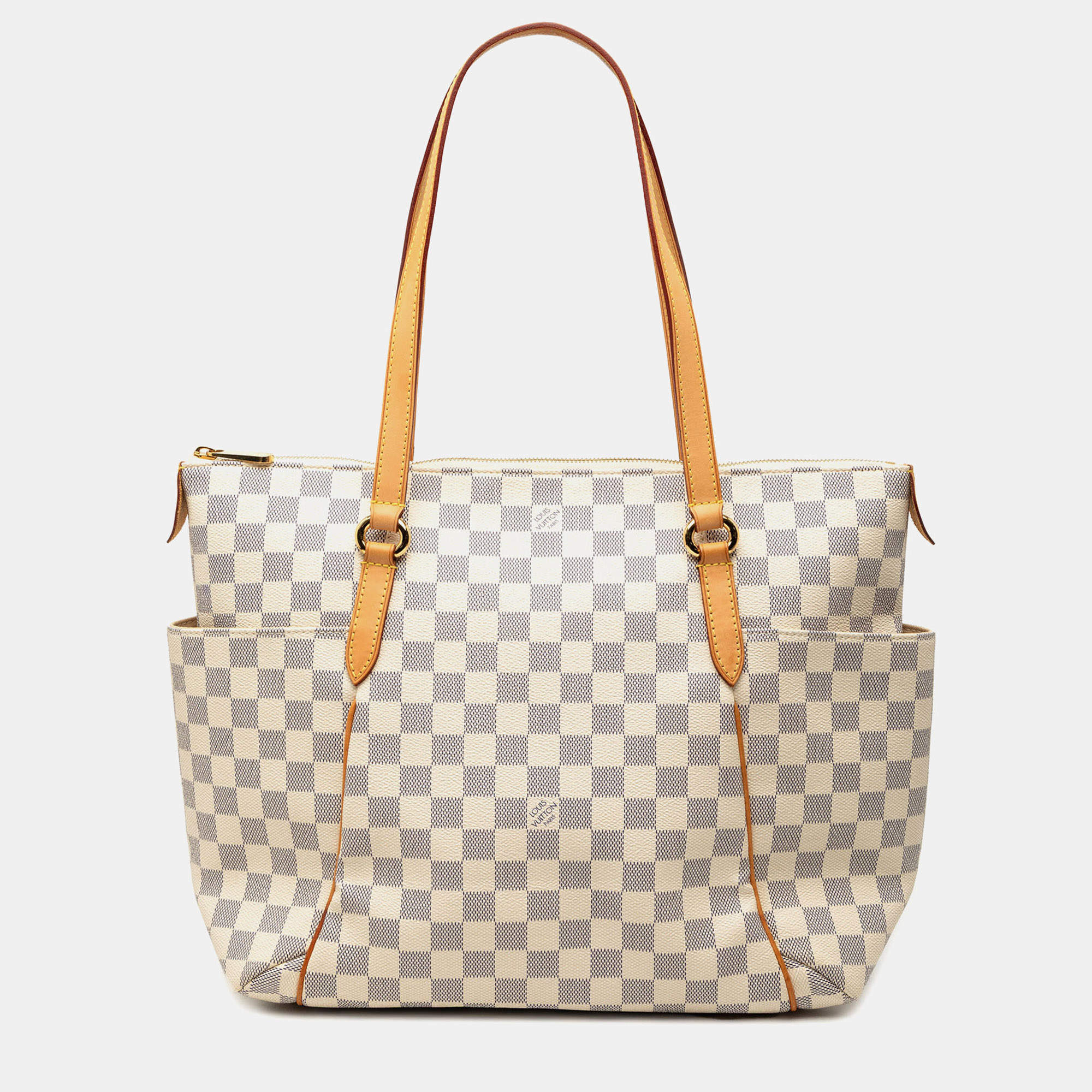 مملوكة مسبقًا Louis Vuitton White Damier Azur Totally MM