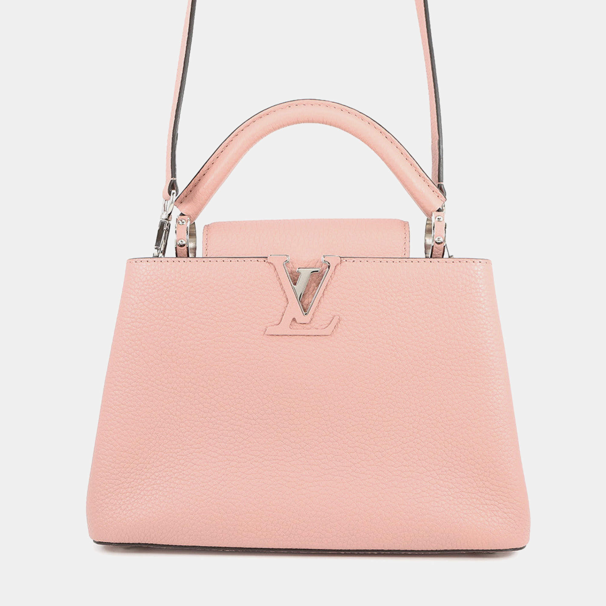 Pre Owned Louis Vuitton Capucines Magnolia Taurillon Leather Size Bb