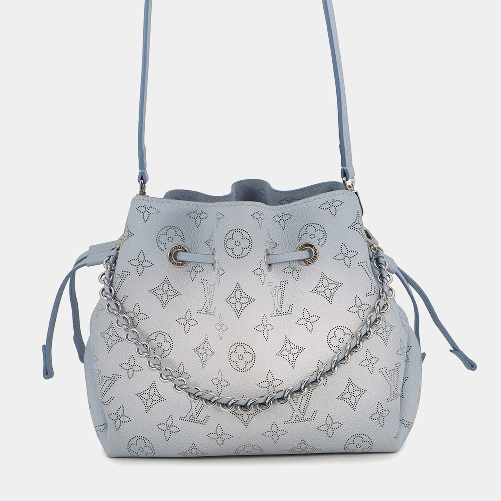 Pre Owned Louis Vuitton Bella Blue Nuage Monogram Mahina