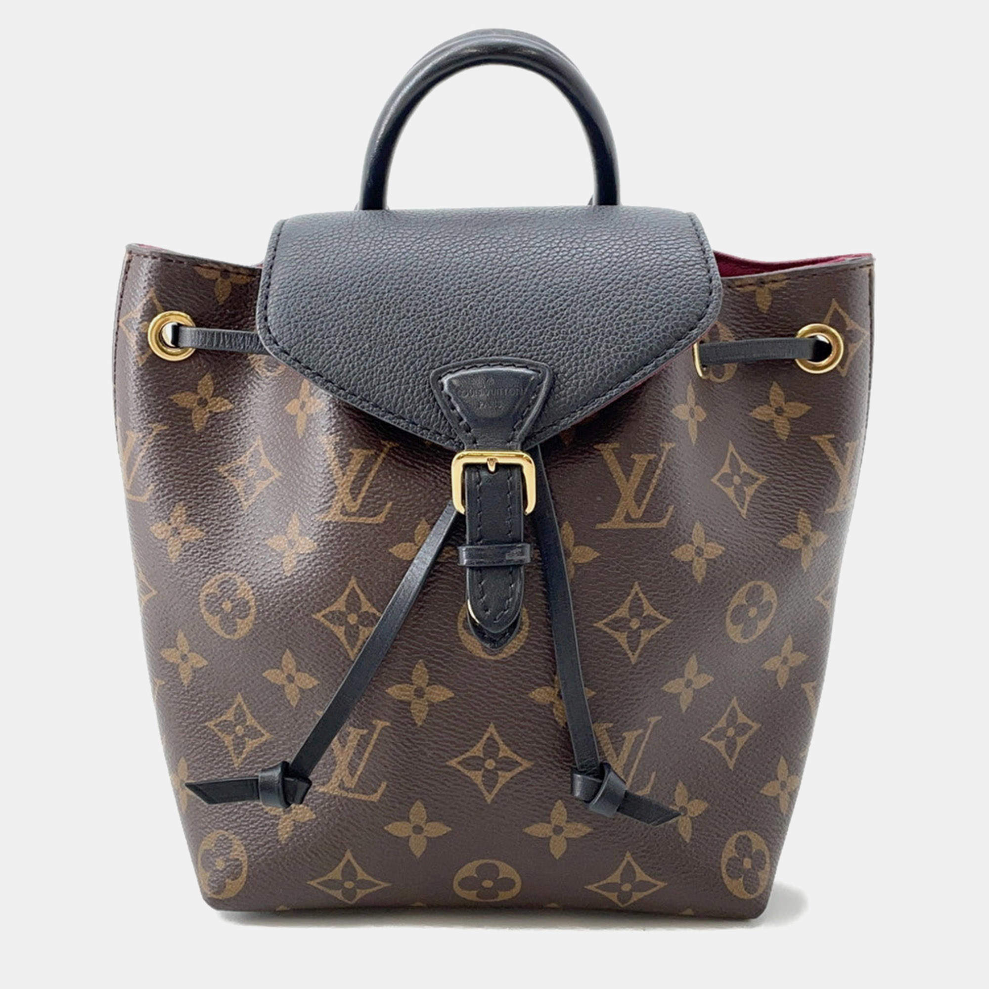 مملوكة مسبقًا Louis Vuitton Montsouris NM Black, Brown Monogram Colored Leather Size BB