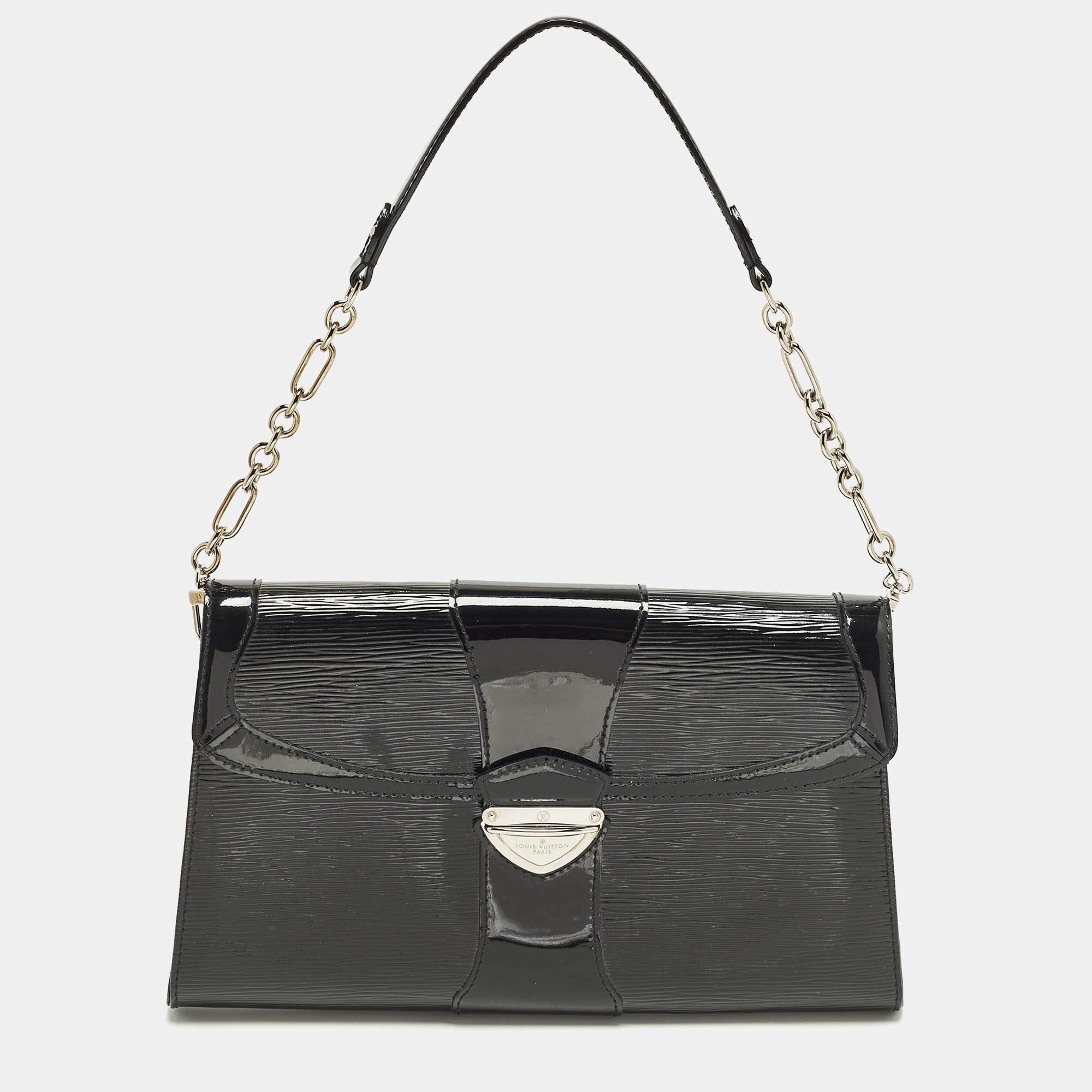 Pre Owned Louis Vuitton Pochette Jena Black Electric Epi Leather Bag