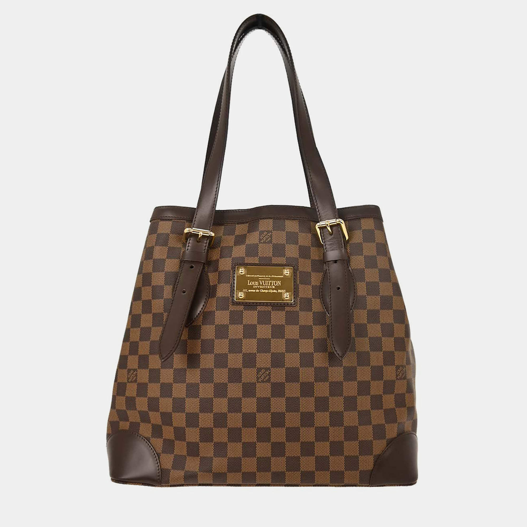 Pre Owned Louis Vuitton Damier Hampstead GM Tote Handbag