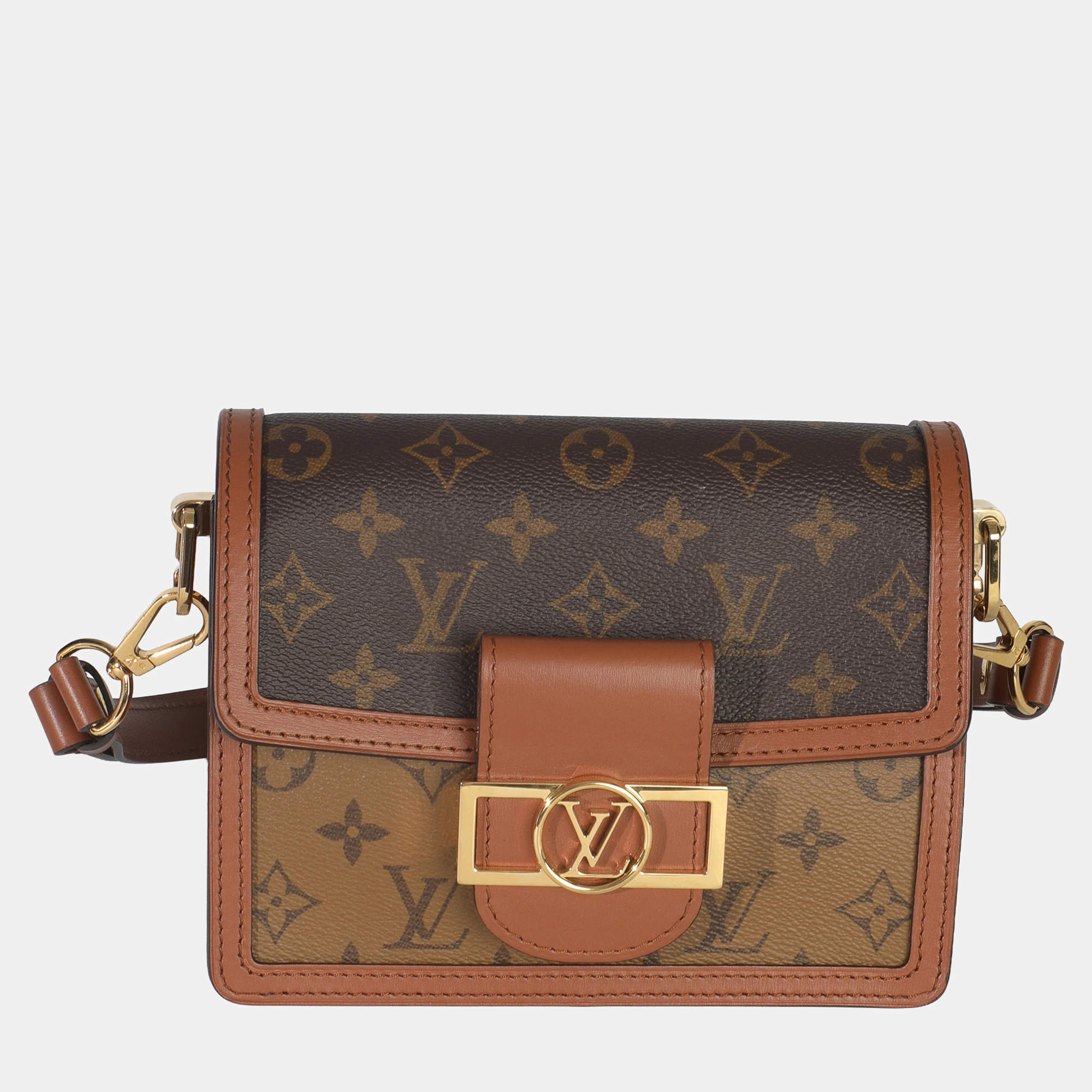 Pre Owned Louis Vuitton Reverse Monogram Canvas Mini Dauphine