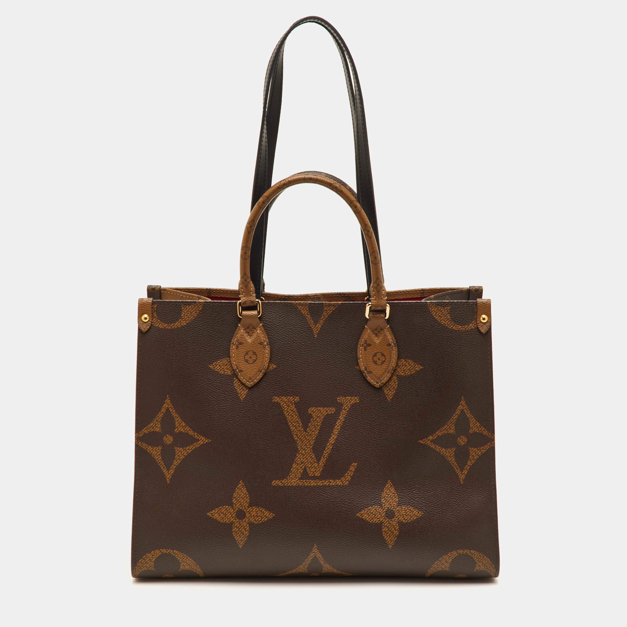Pre Owned Louis Vuitton Onthego MM Reverse Giant Monogram Canvas Bag