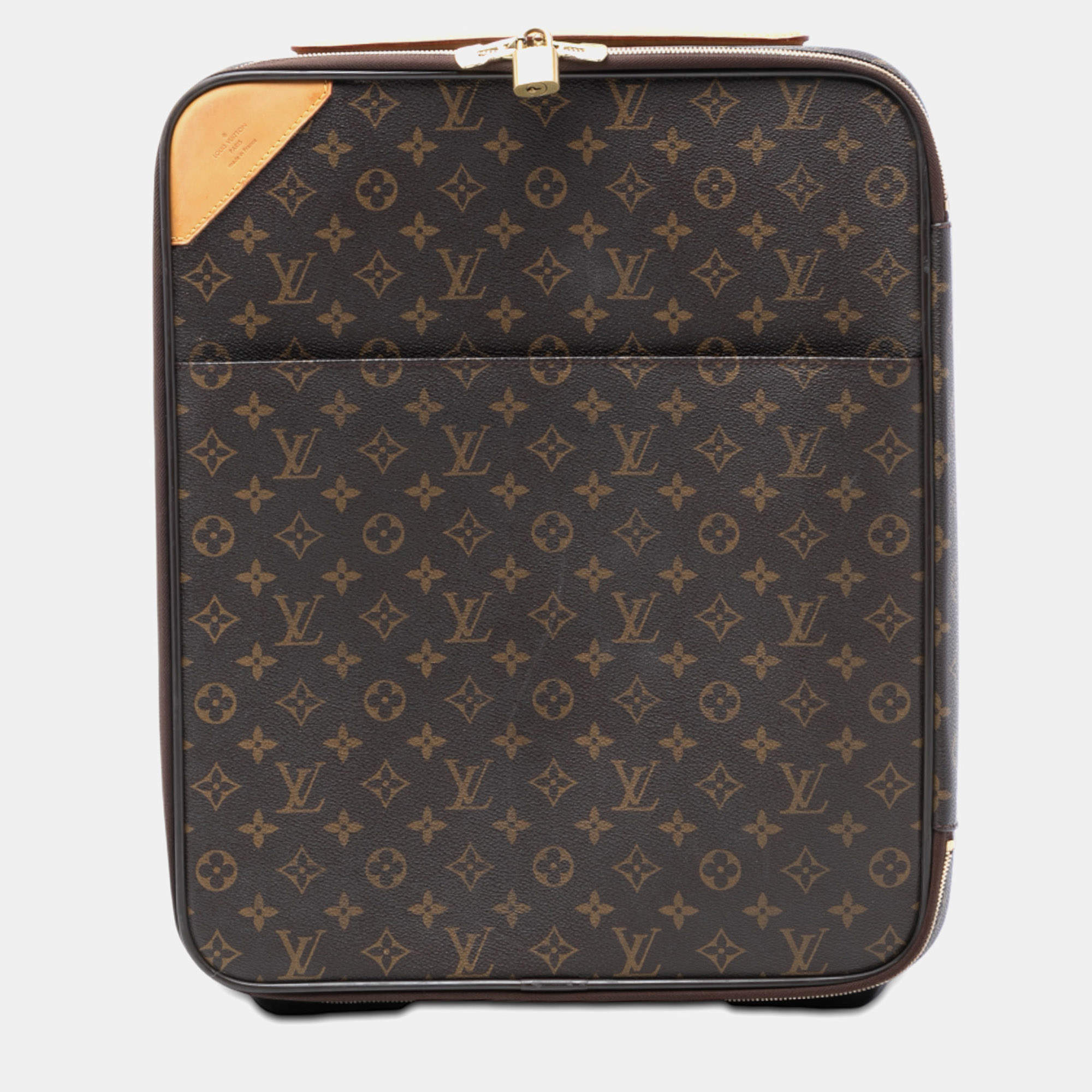Pre Owned Louis Vuitton Brown Monogram Pegase 45